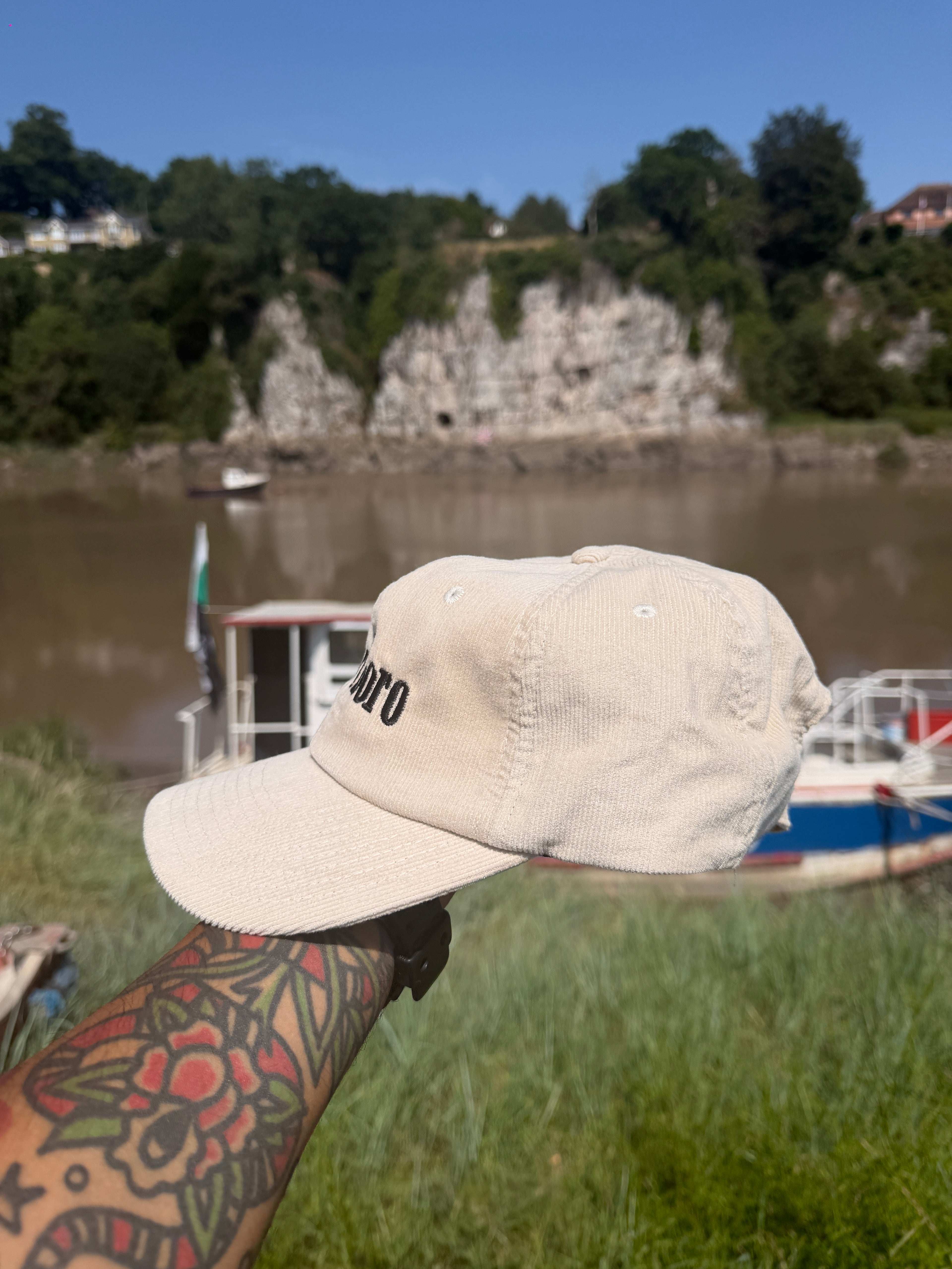 Marlboro Vintage Style Cream Corduroy Baseball Cap