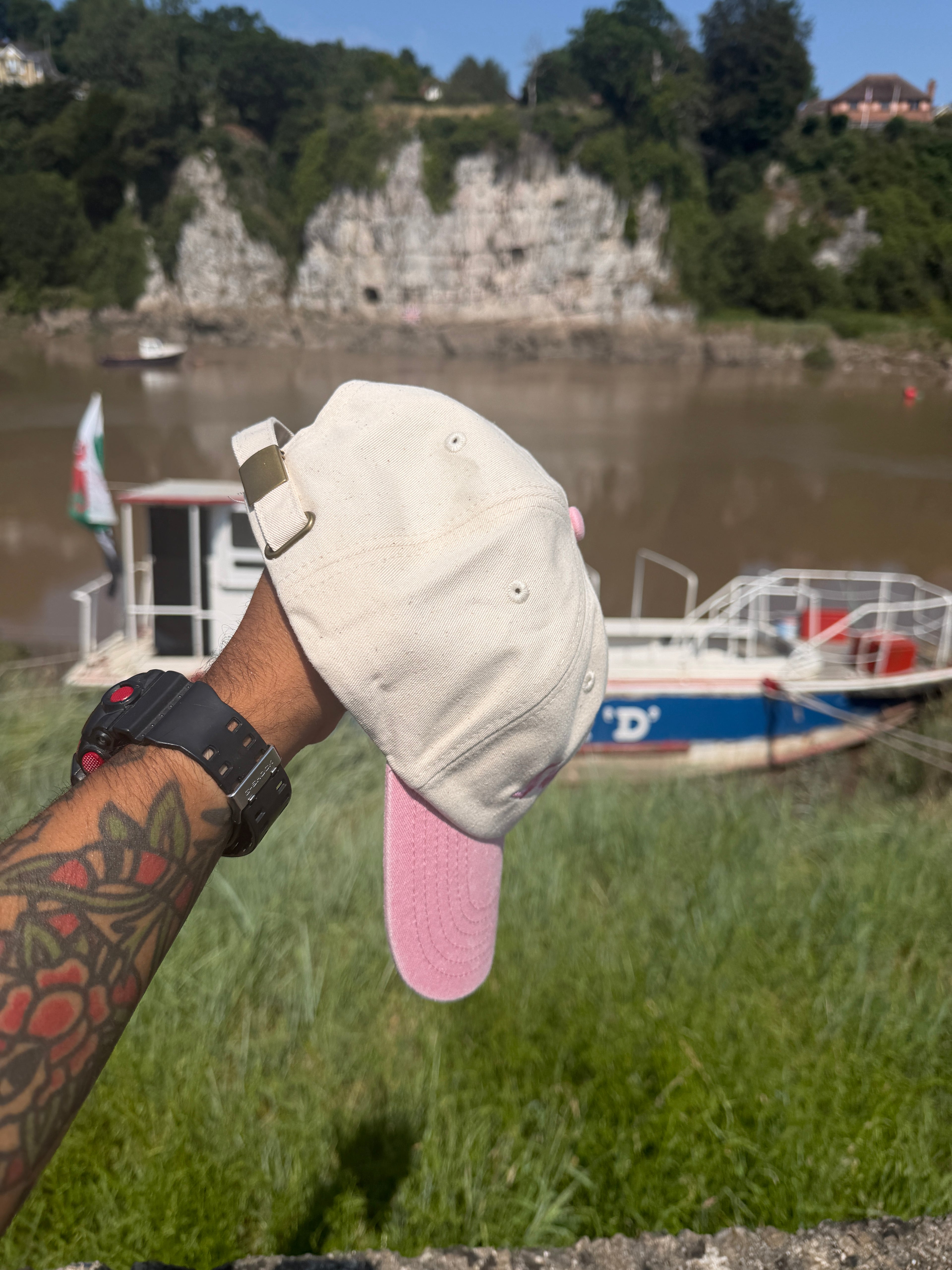 San Miguel Since 1890 Pink & Cream Embroidered Cap
