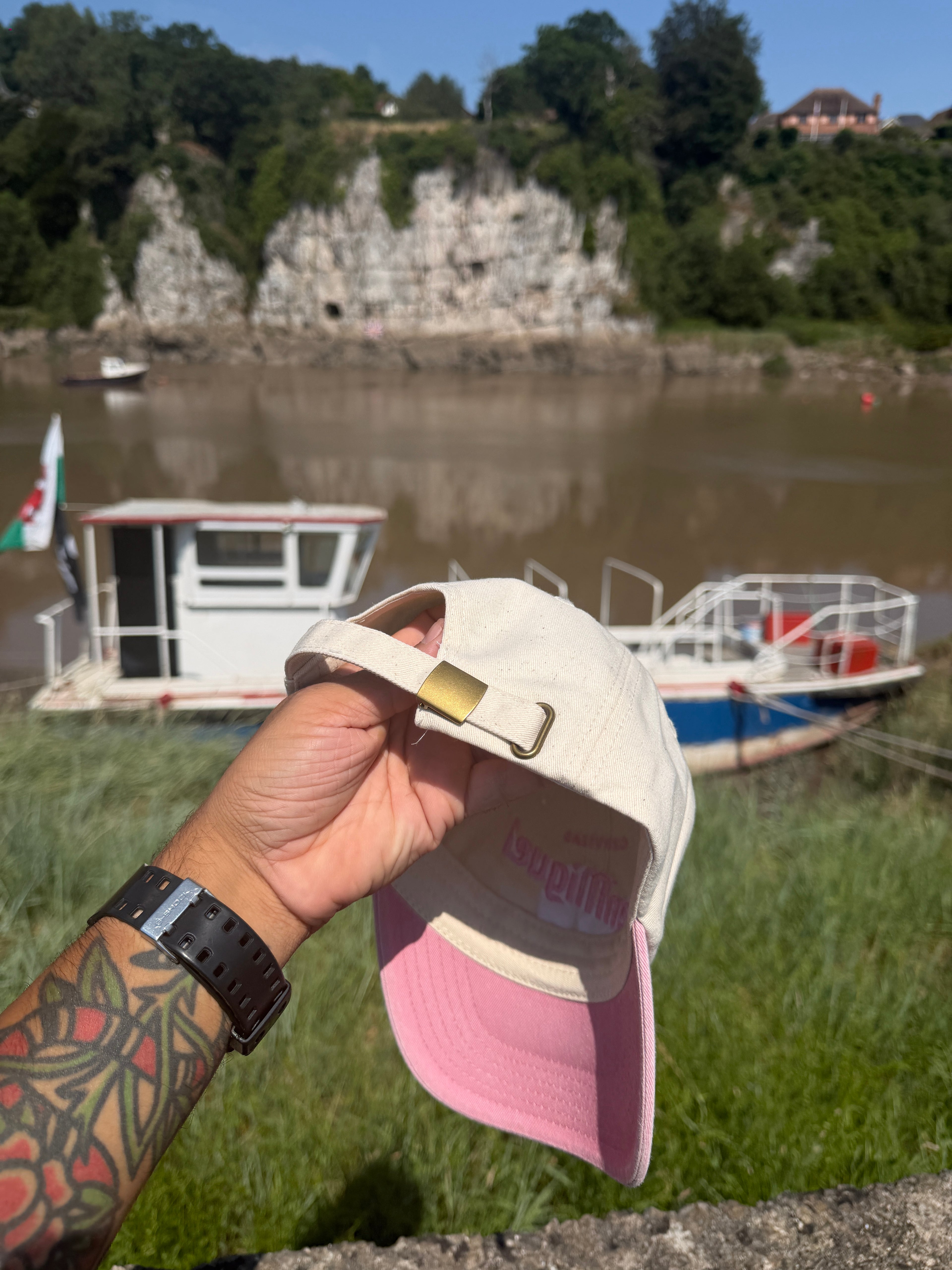 San Miguel Since 1890 Pink & Cream Embroidered Cap