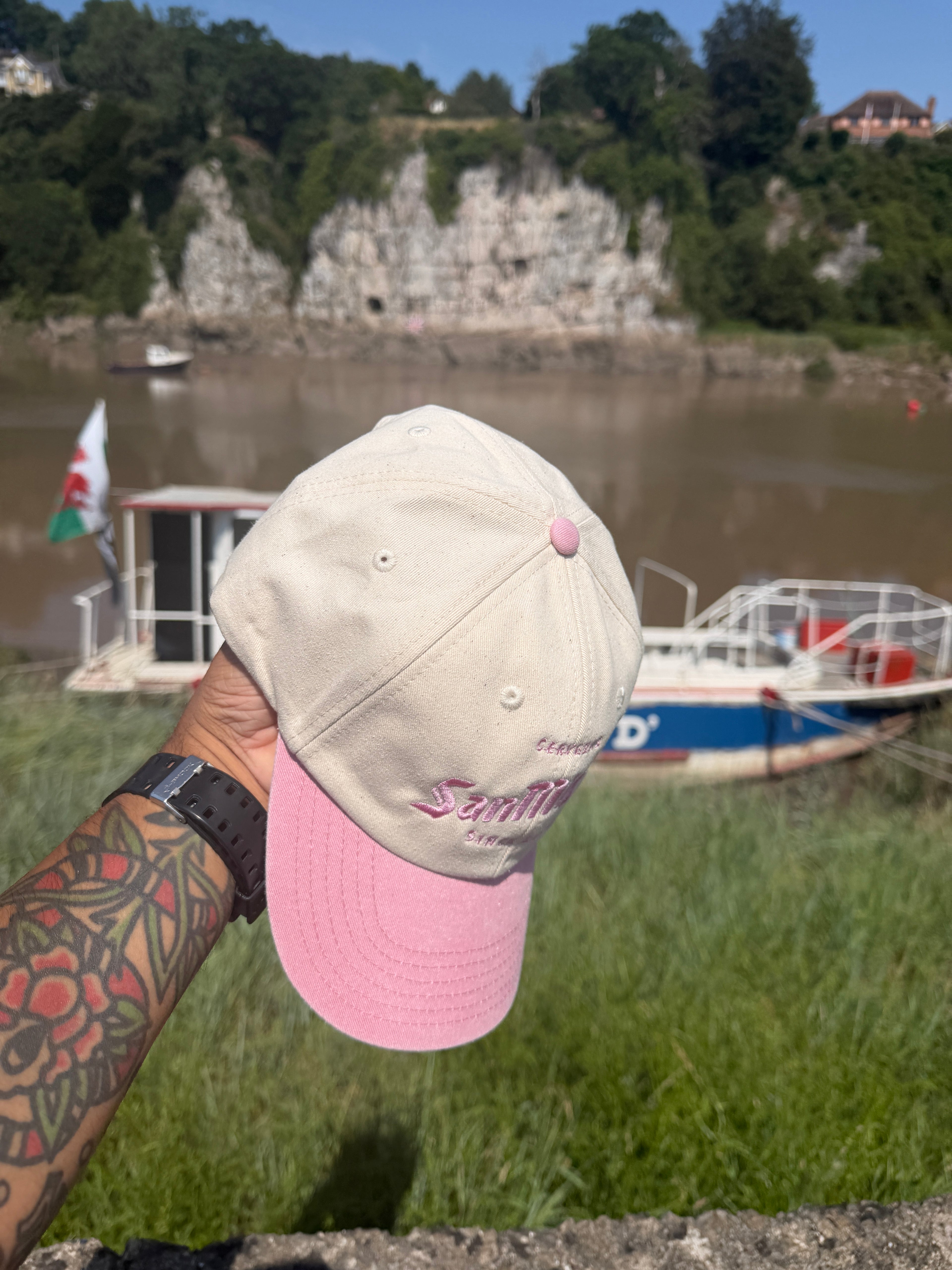 San Miguel Since 1890 Pink & Cream Embroidered Cap