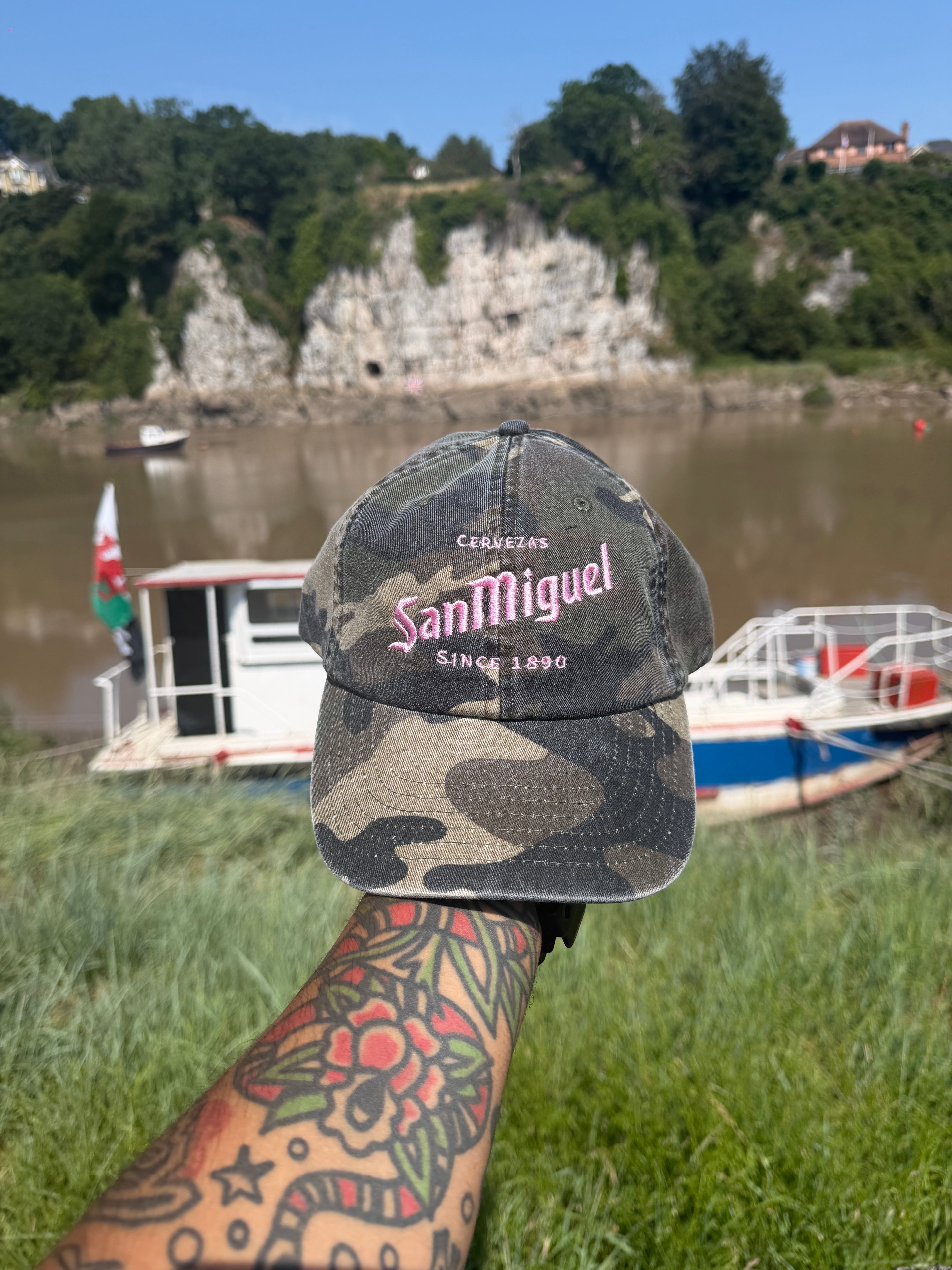 San Miguel Since 1890 Camouflage Embroidered Cap