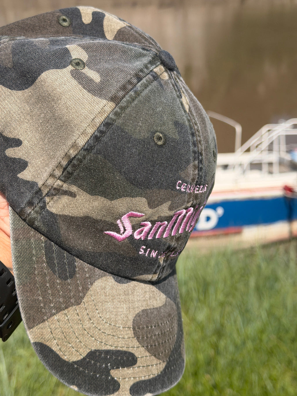 San Miguel Since 1890 Camouflage Embroidered Cap