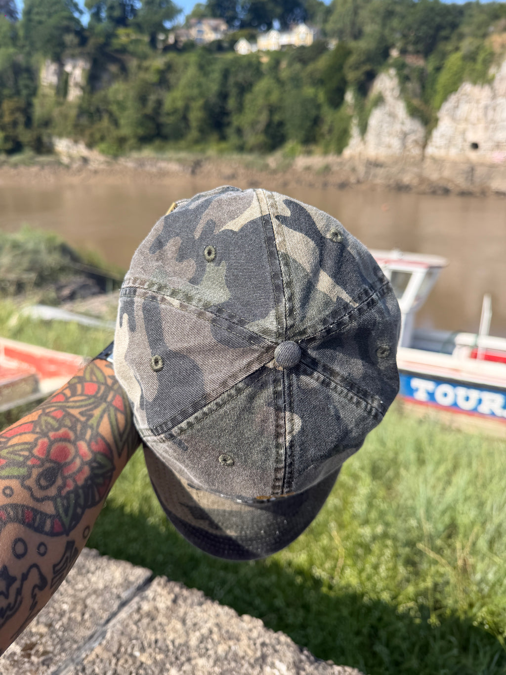 Guinness Vintage Style Camouflage Dad Cap – Embroidered Logo  – Beer & Irish Pub Hat