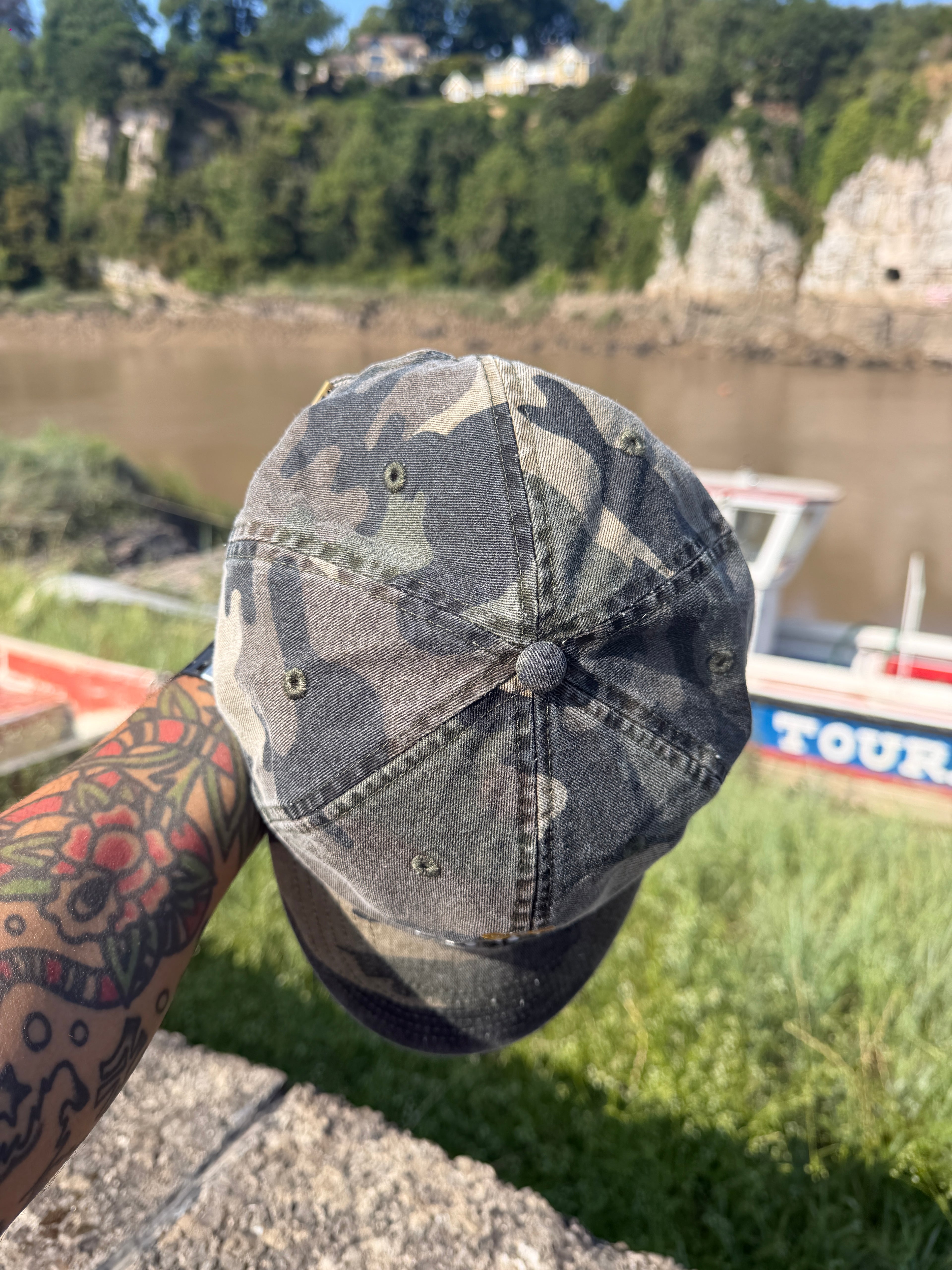 Guinness Vintage Style Camouflage Dad Cap – Embroidered Logo  – Beer & Irish Pub Hat