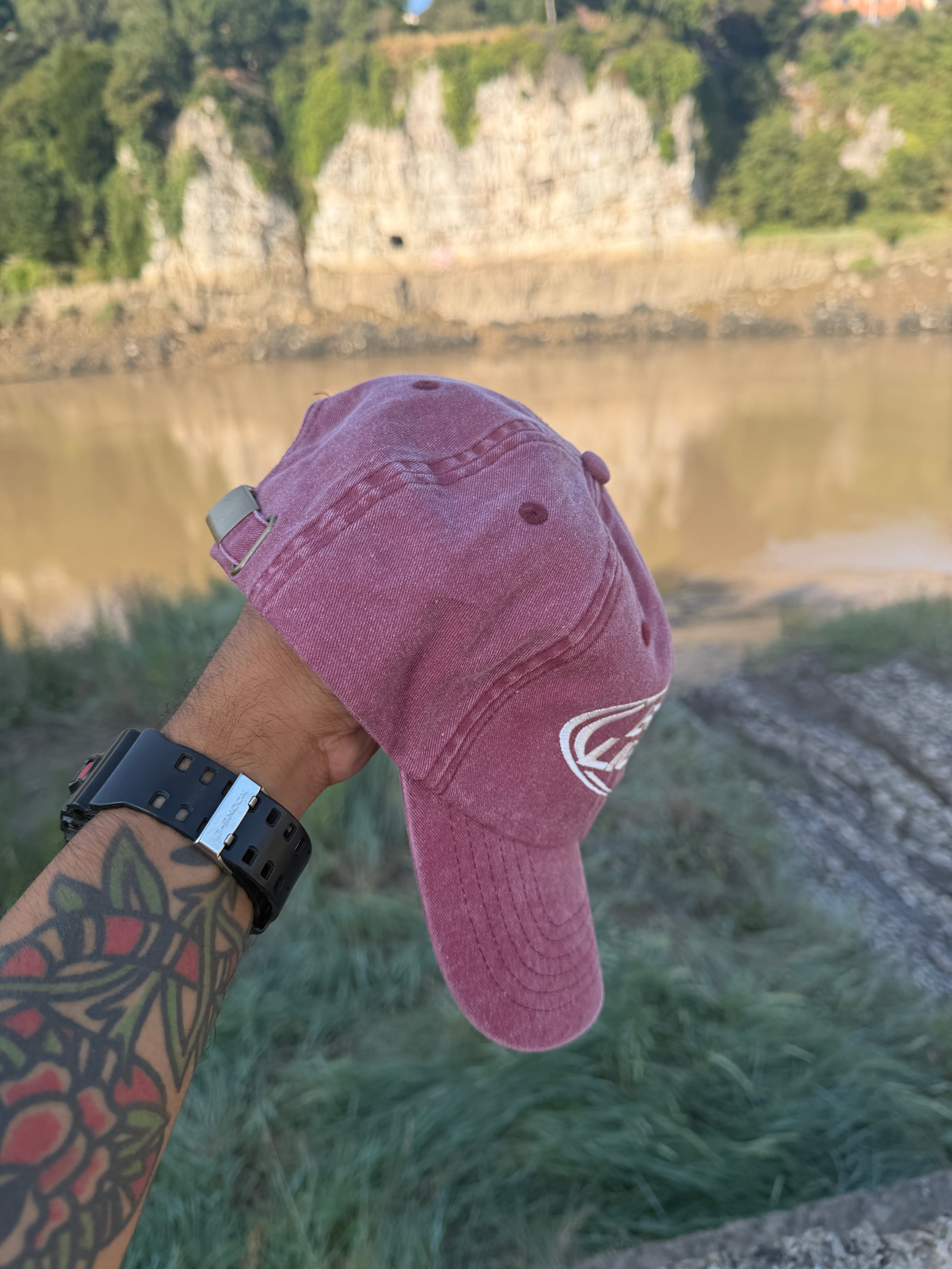 Bud Light Vintage Style  Embroidered Dad Cap – Washed Red Adjustable Strapback – Beer Logo Hat