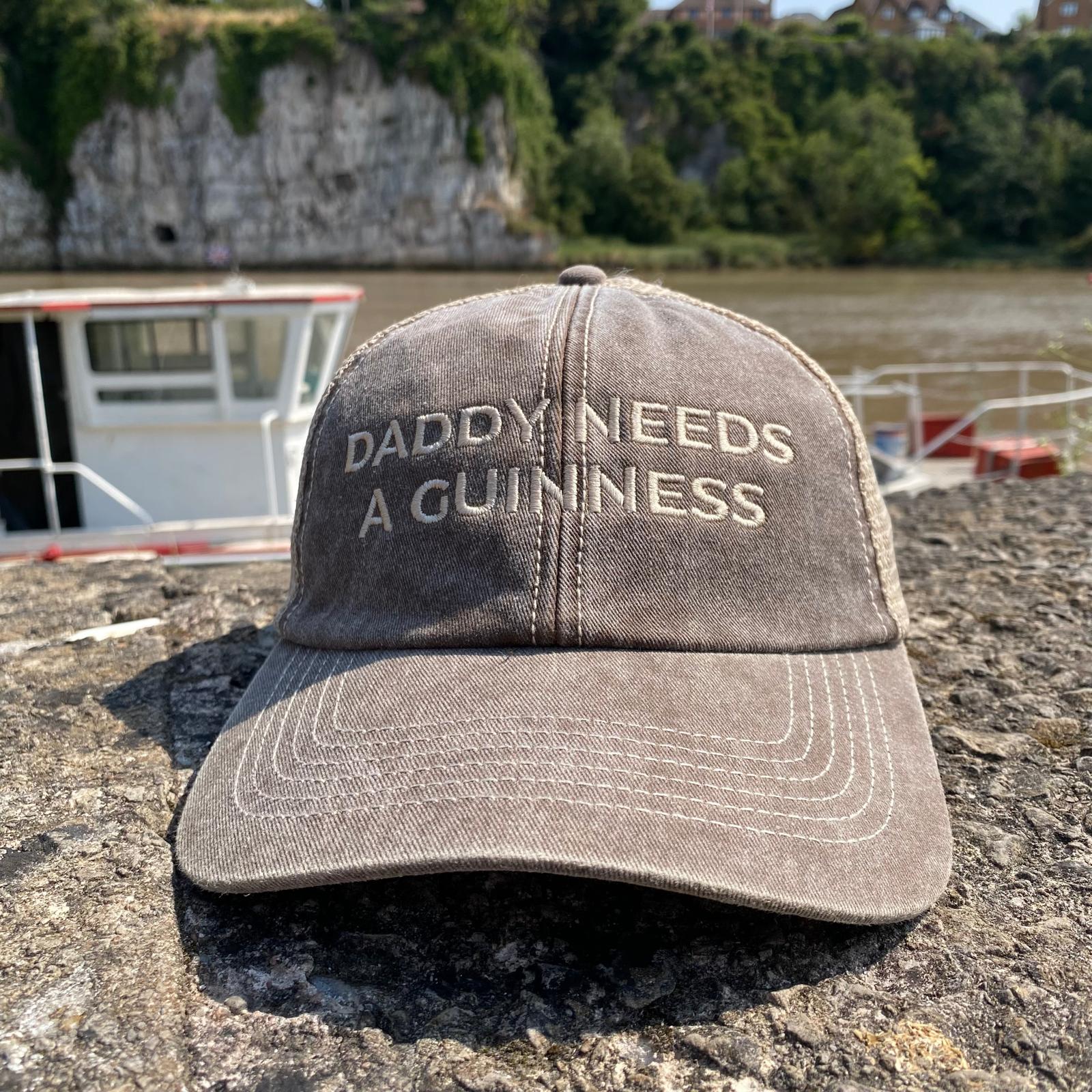 Daddy needs a Guinness Brown and Beige Trucker Cap