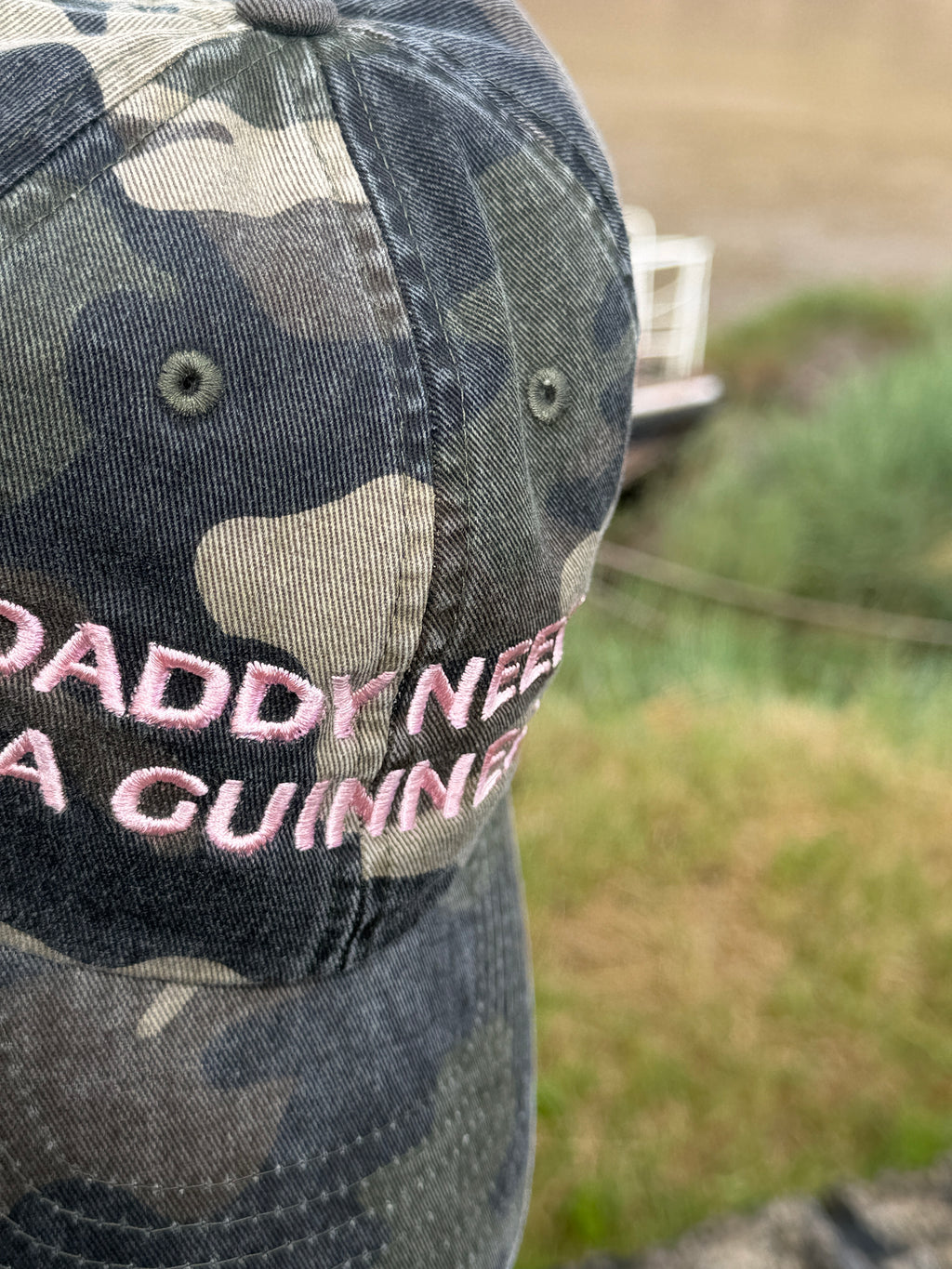 Daddy Needs A Guinness Vintage Camo Cap