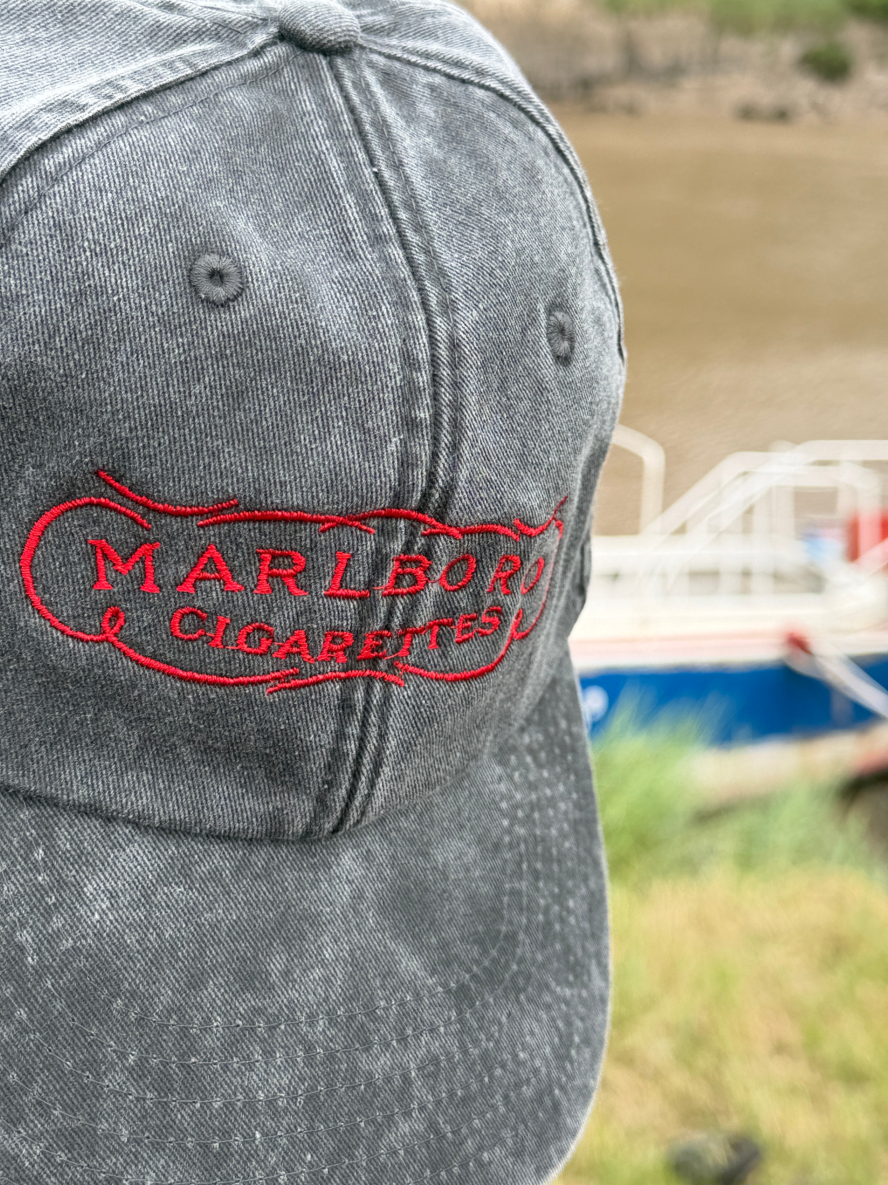 Marlboro Vintage Logo Embroidered Faded Baseball Cap