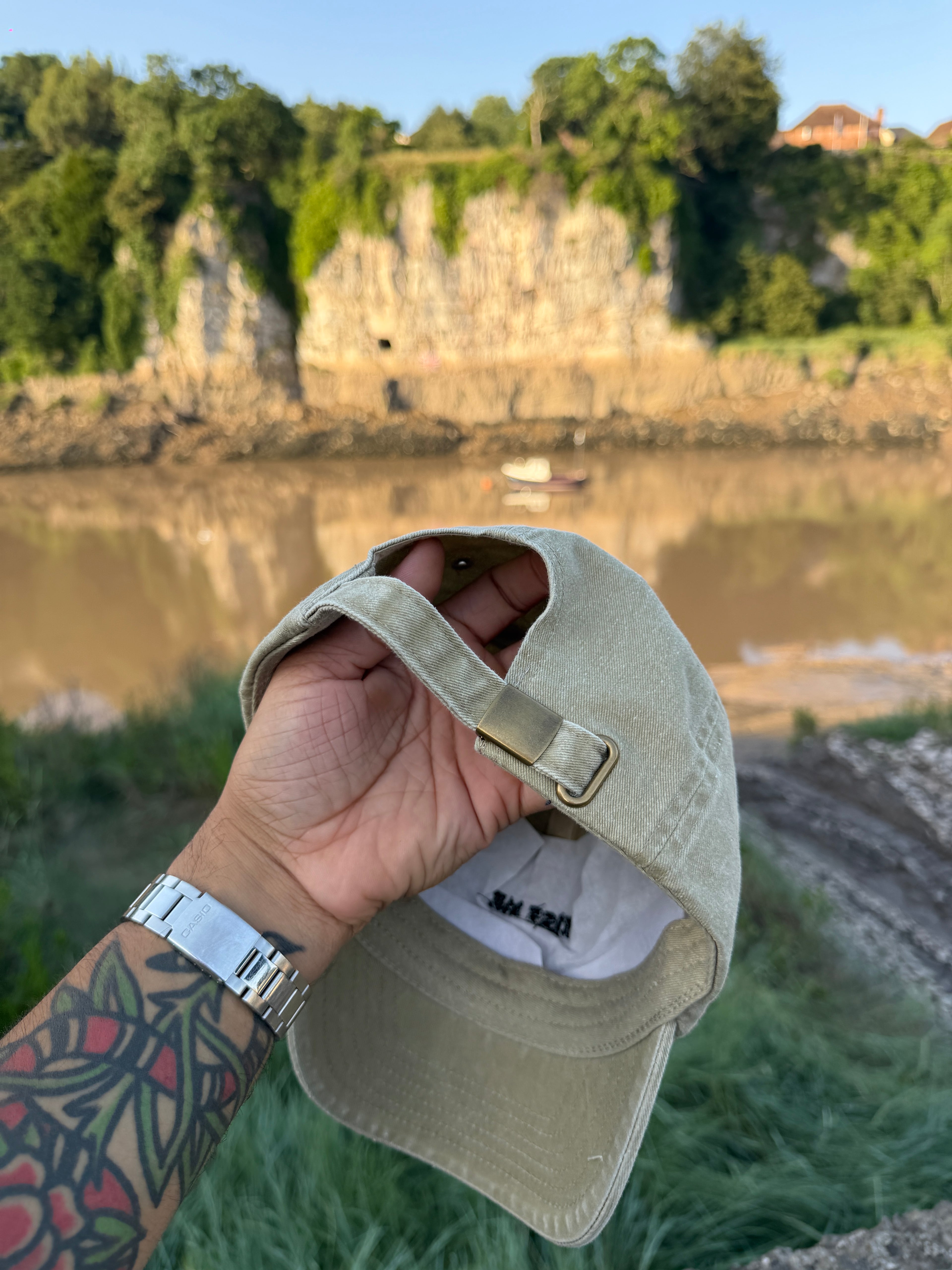 Kiss Me Fade Beige Baseball Cap