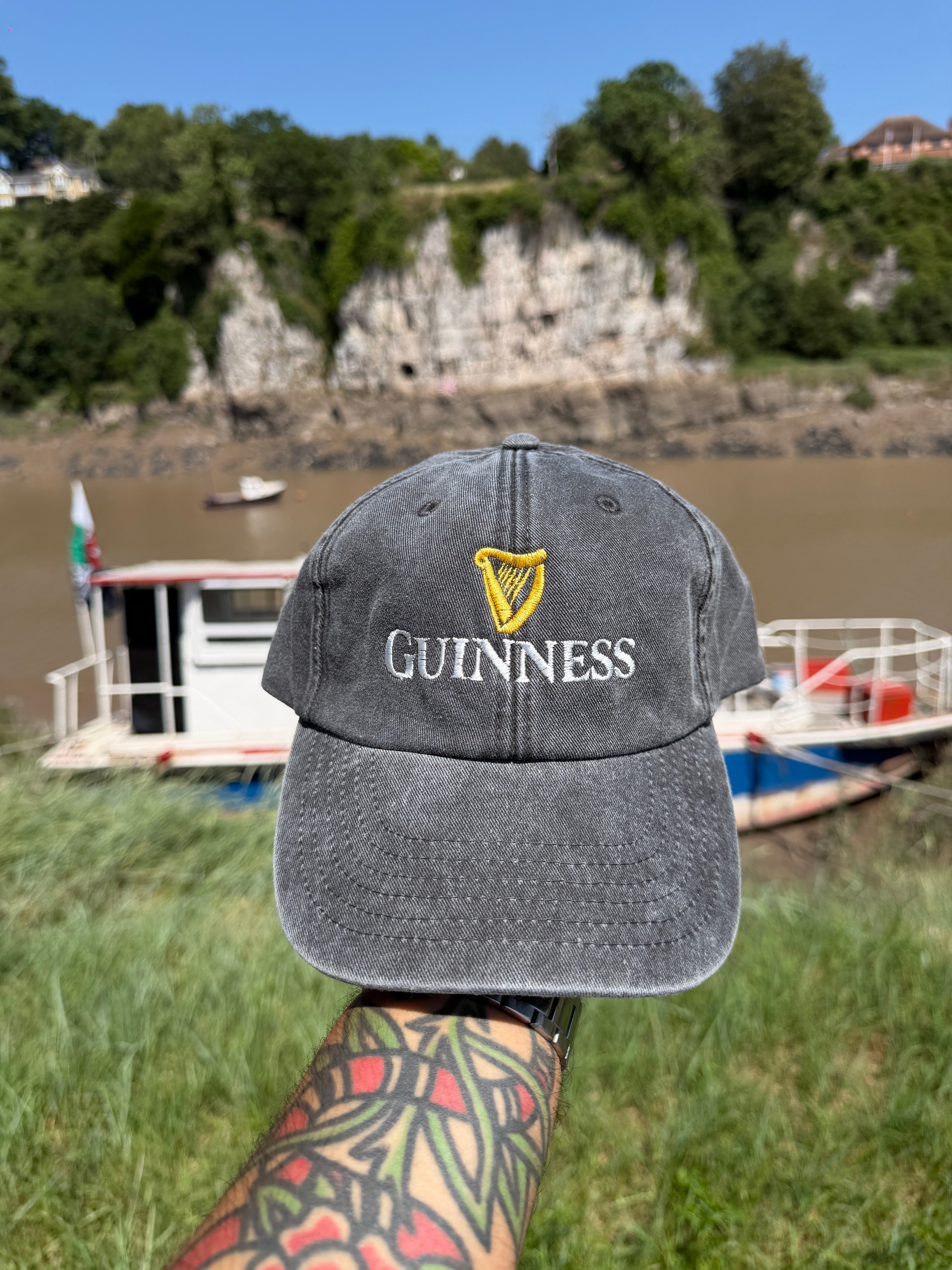 Guinness Vintage Style Faded Black Baseball Cap