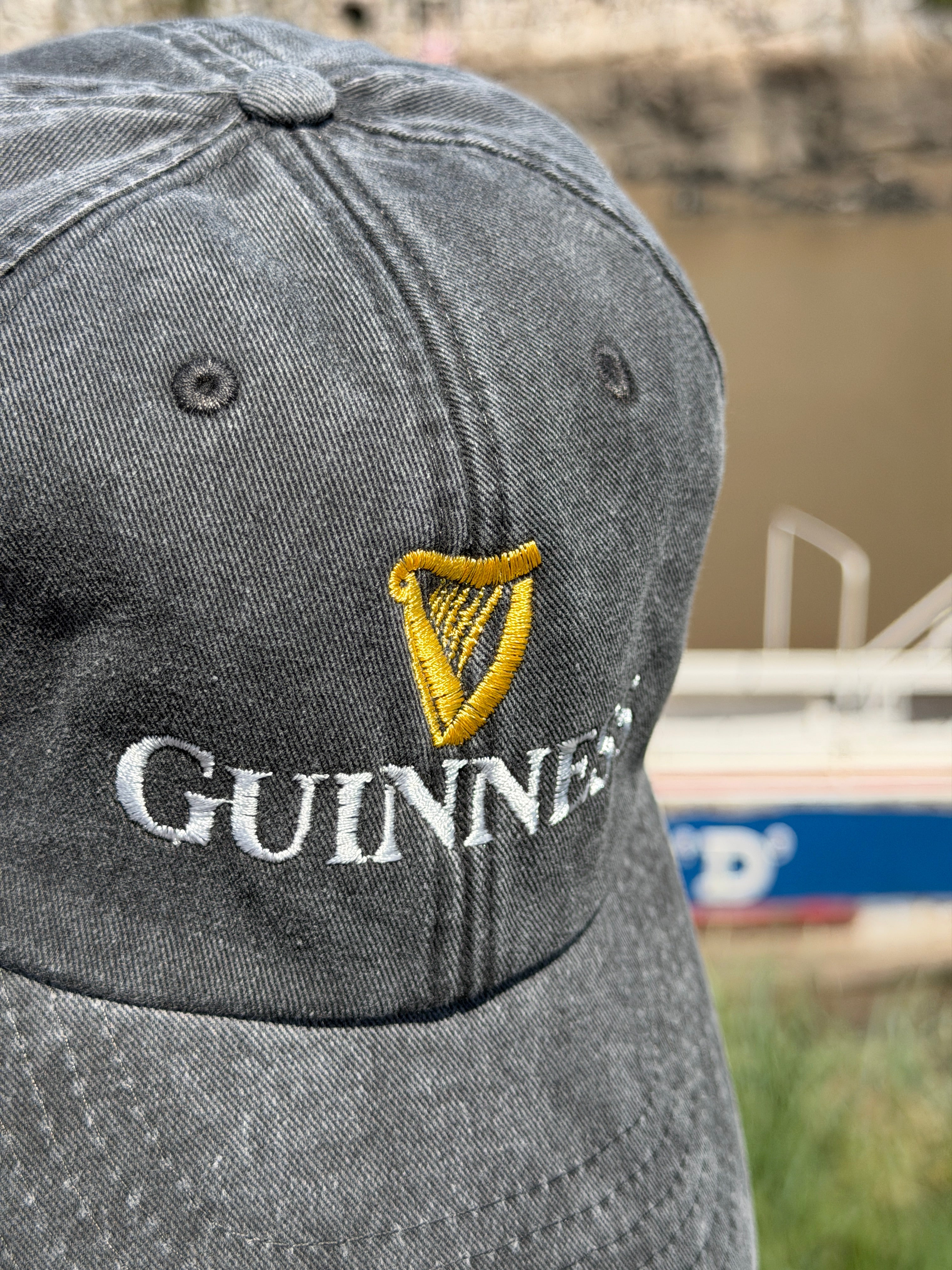 Guinness Vintage Style Faded Black Baseball Cap