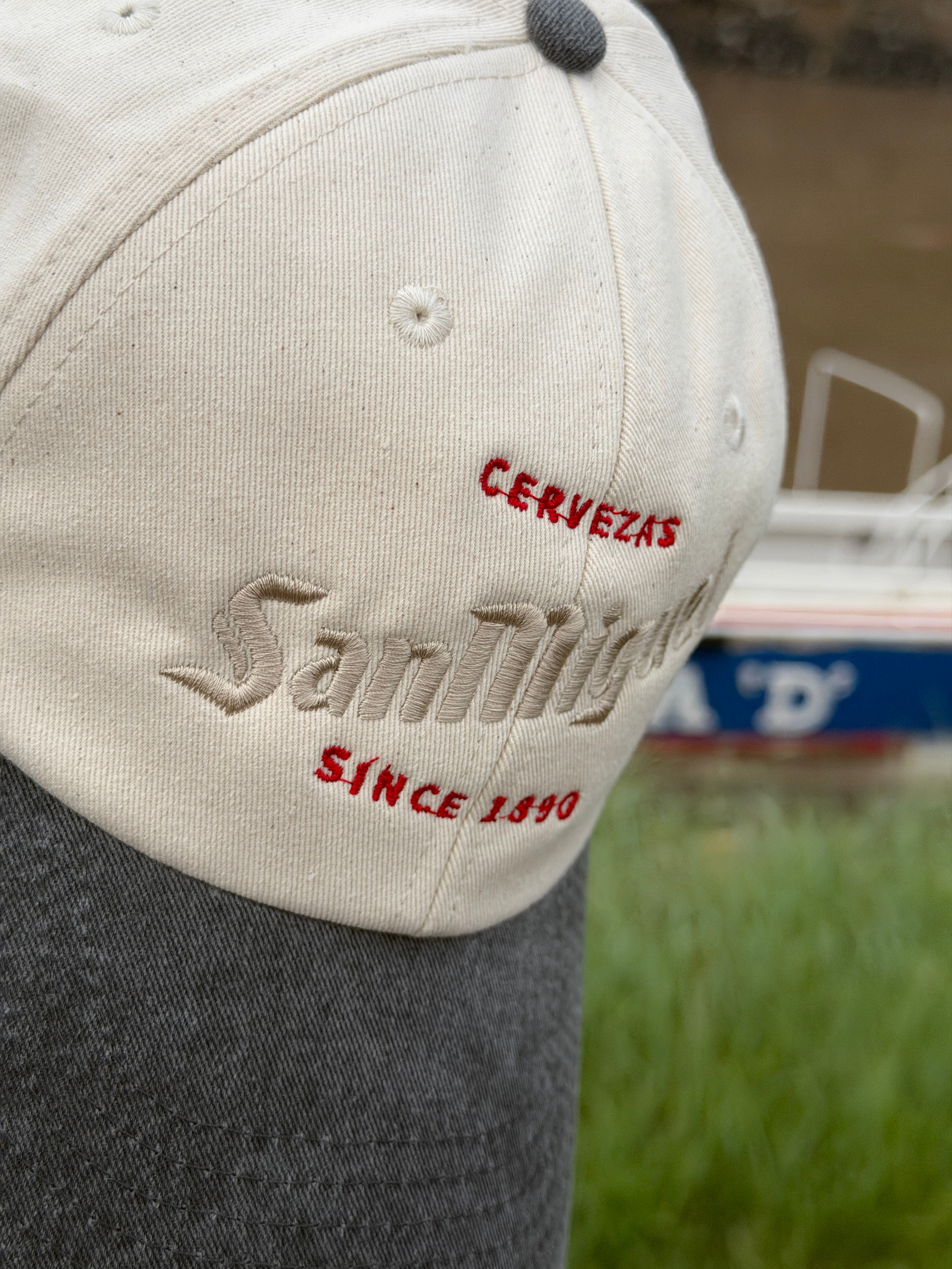 San Miguel Vintage Cerveza Merchandise Two tone Embroidered Baseball Cap