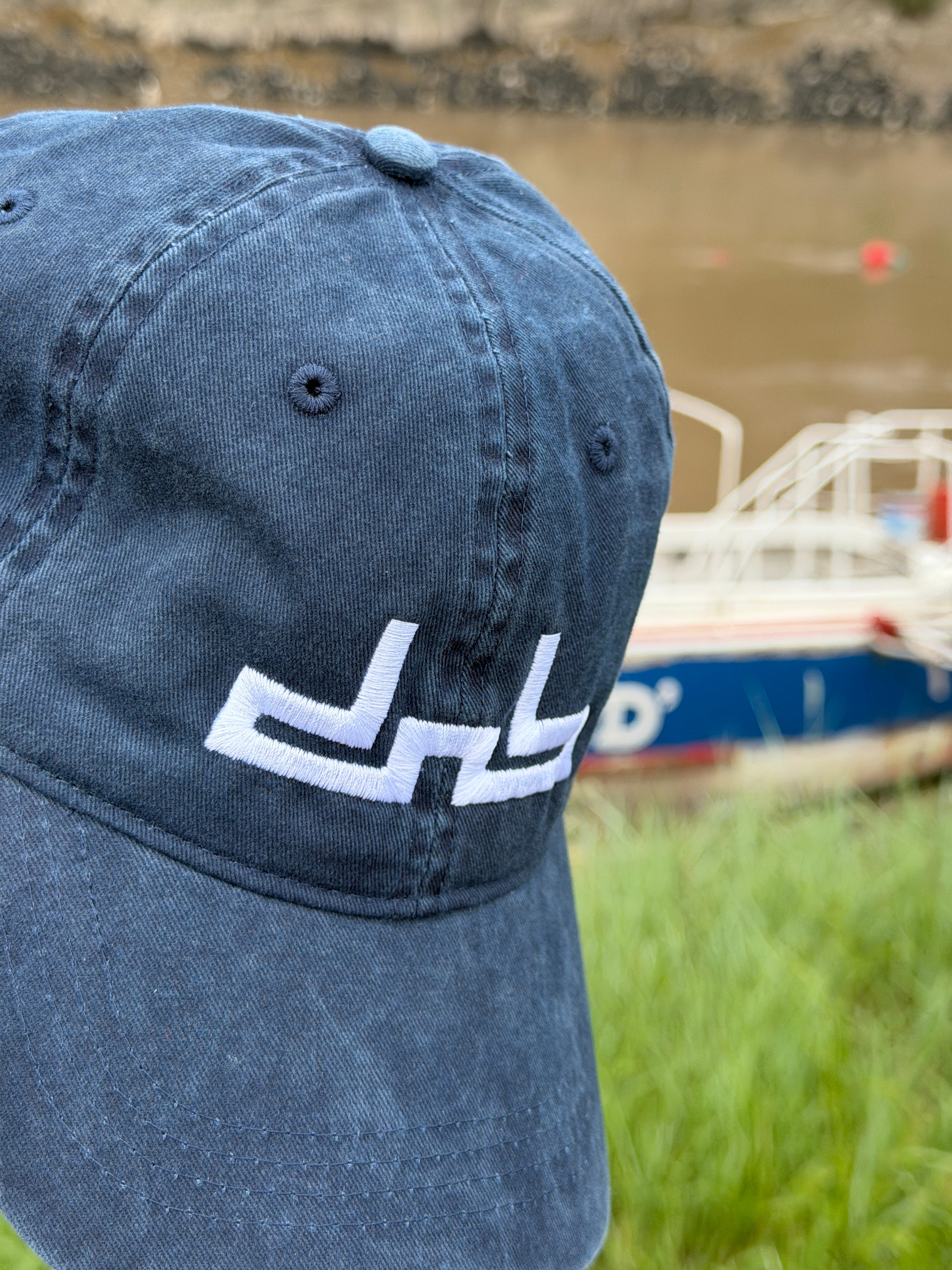 DnB Drum and Bass Factory Vintage style Navy faded Baseball Cap