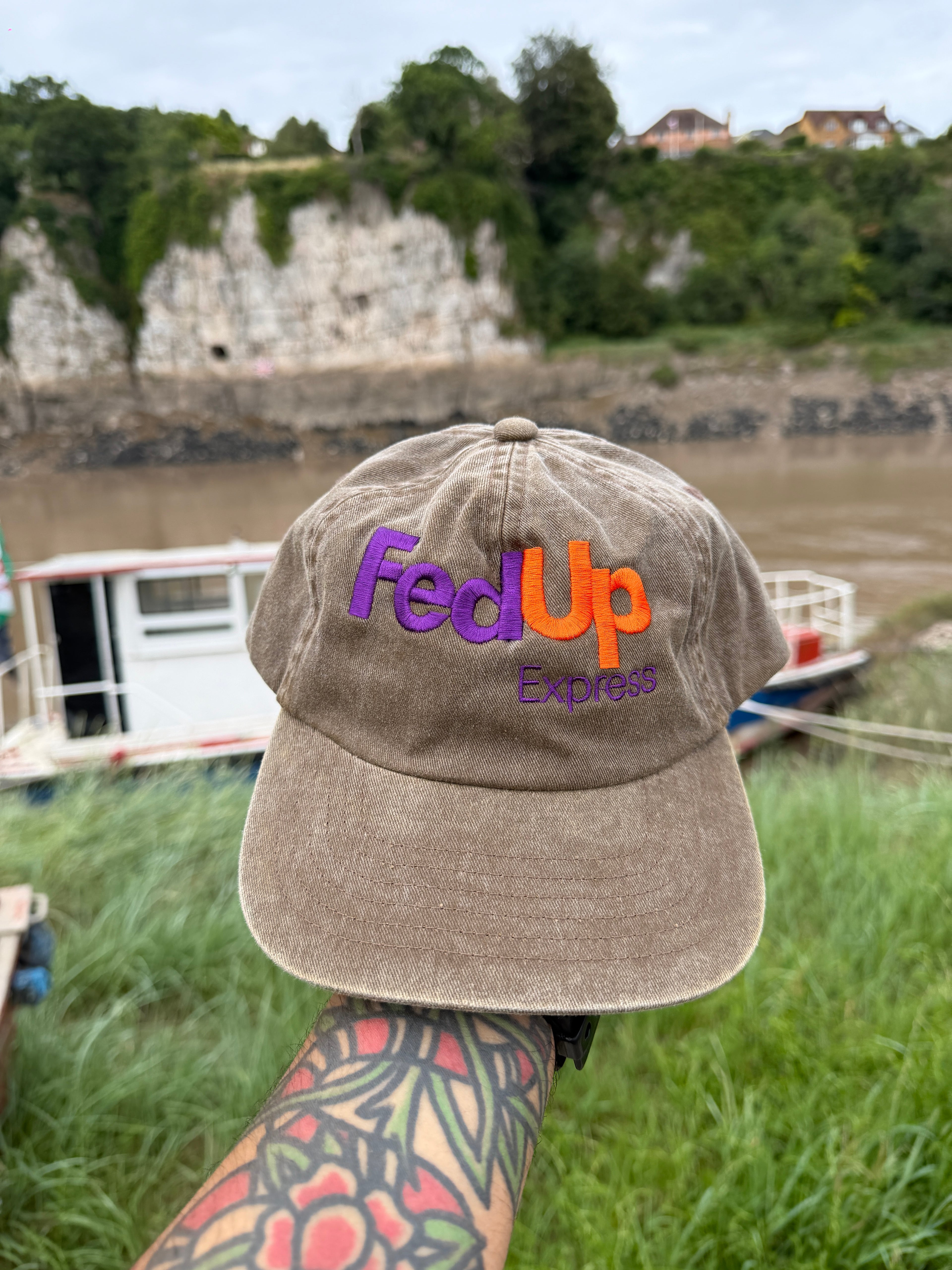 Fed up Vintage Flat Cap Military Style FedEx Funny Baseball Cap