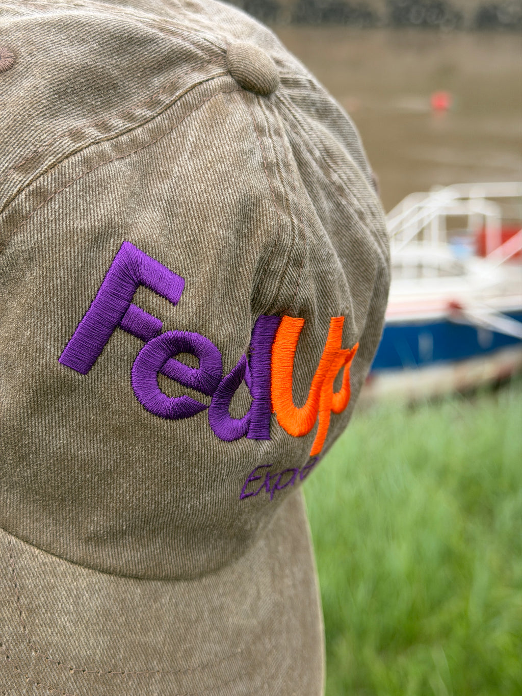 Fed up Vintage Flat Cap Military Style FedEx Funny Baseball Cap