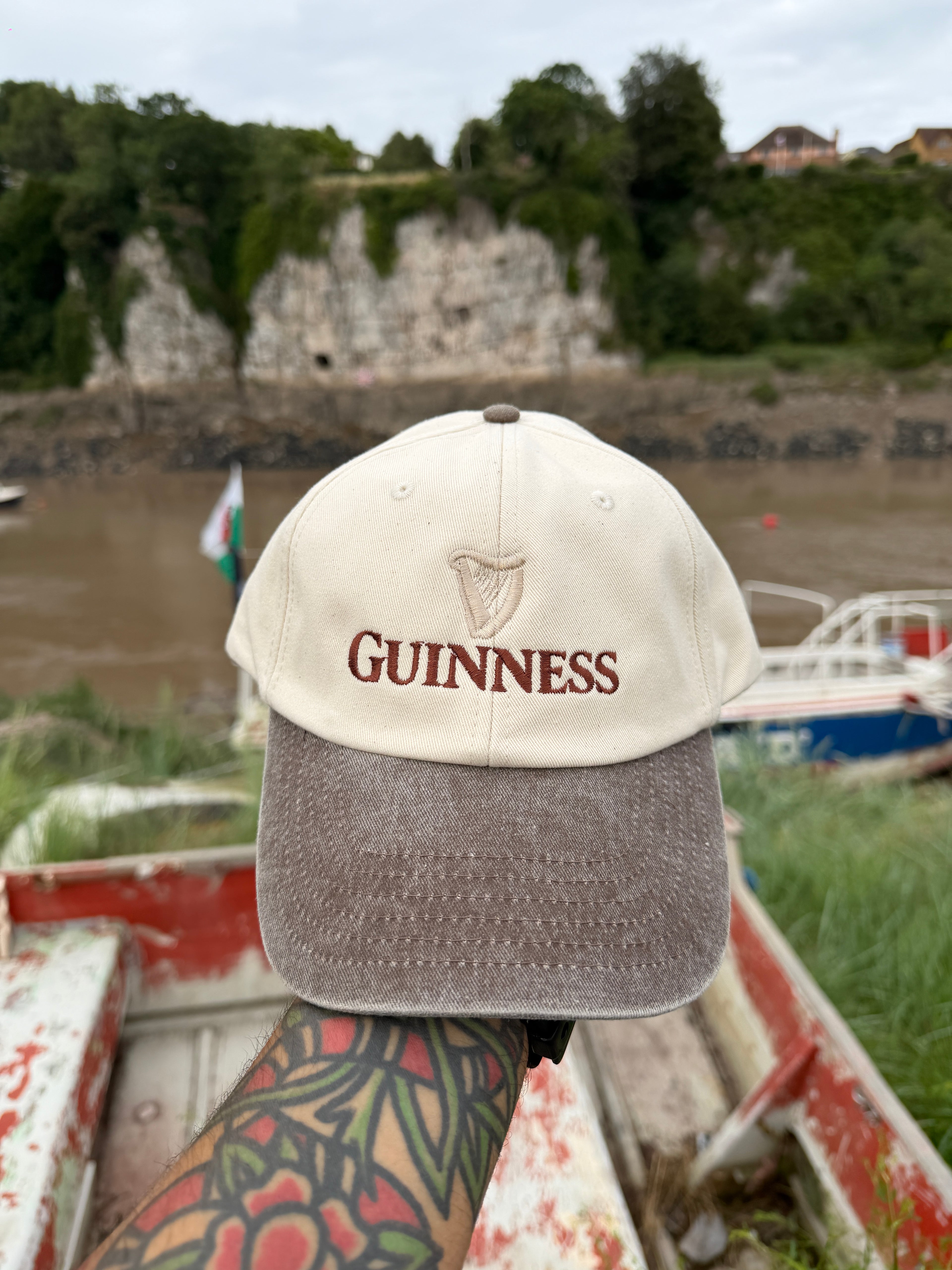 Guinness Two tone vintage style Chocolate Brown Baseball Cap