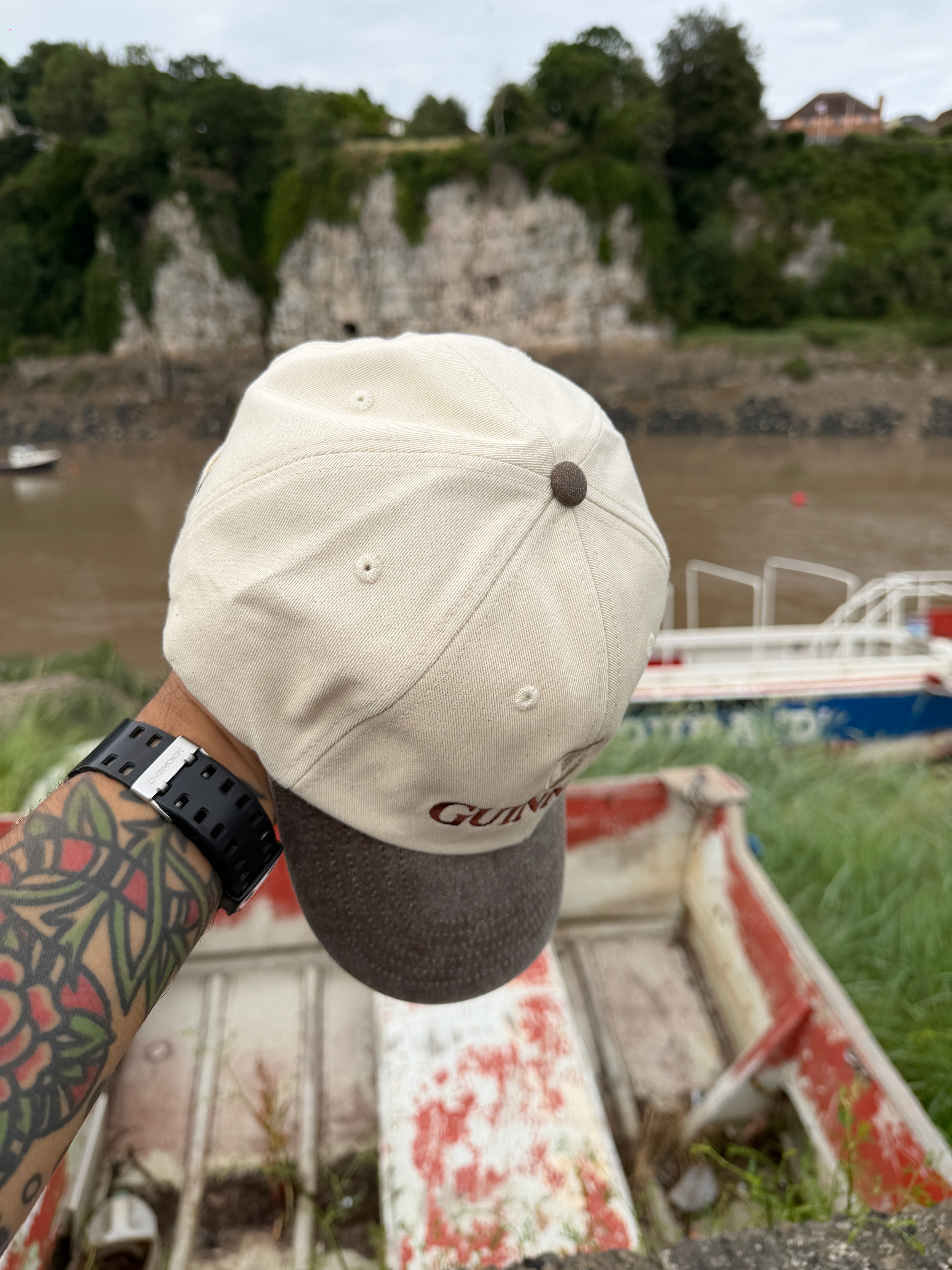 Guinness Two tone vintage style Chocolate Brown Baseball Cap