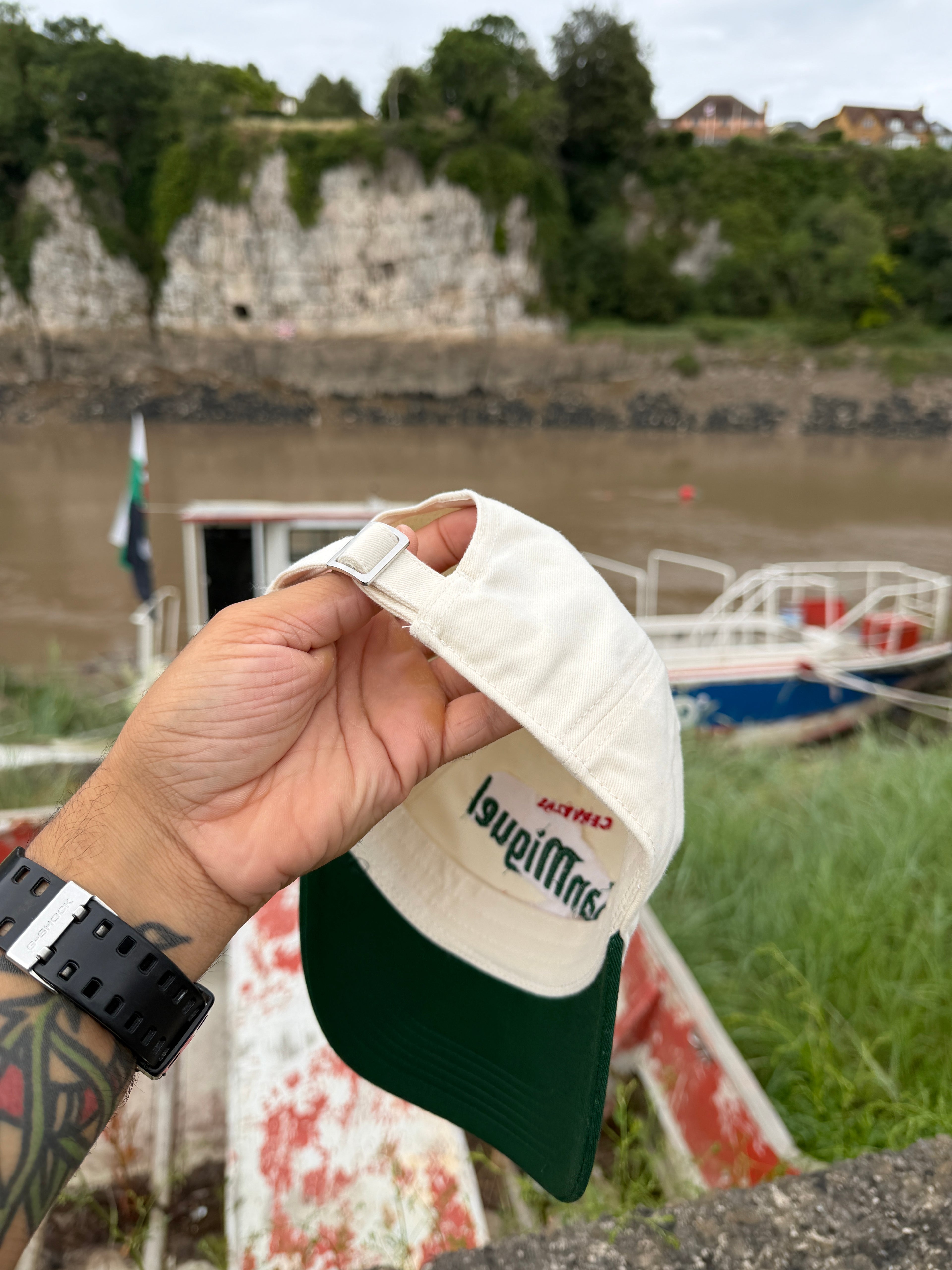 San Miguel Vintage Style Two tone Embroidered Baseball Cap