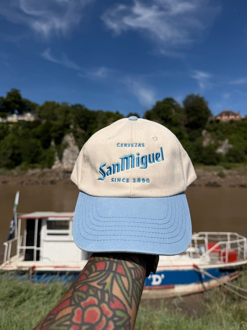 San Miguel Cerveza Beer Merch Two Tone Baseball Cap