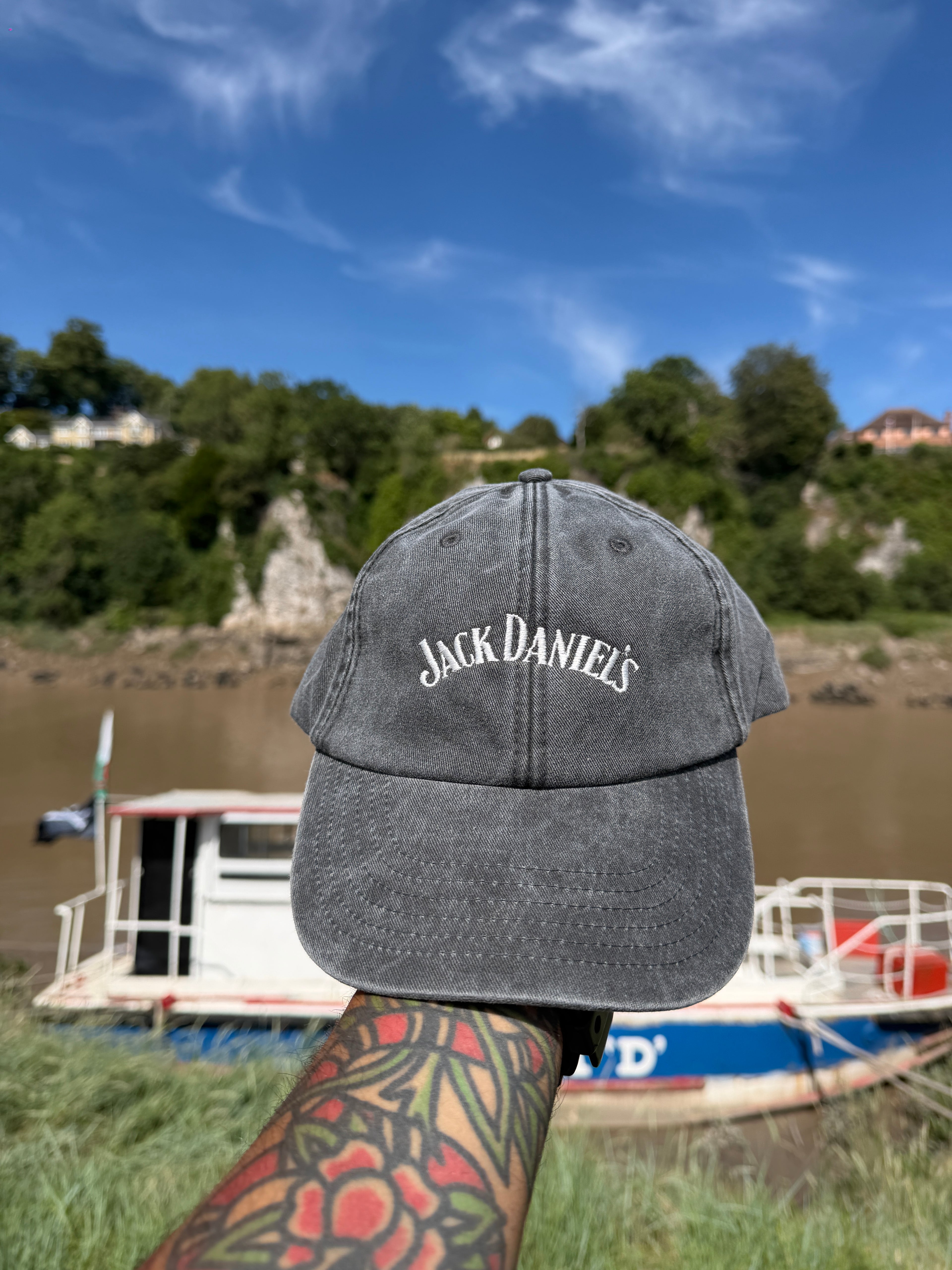 Jack Daniels Vintage Inspired Black faded Baseball Cap