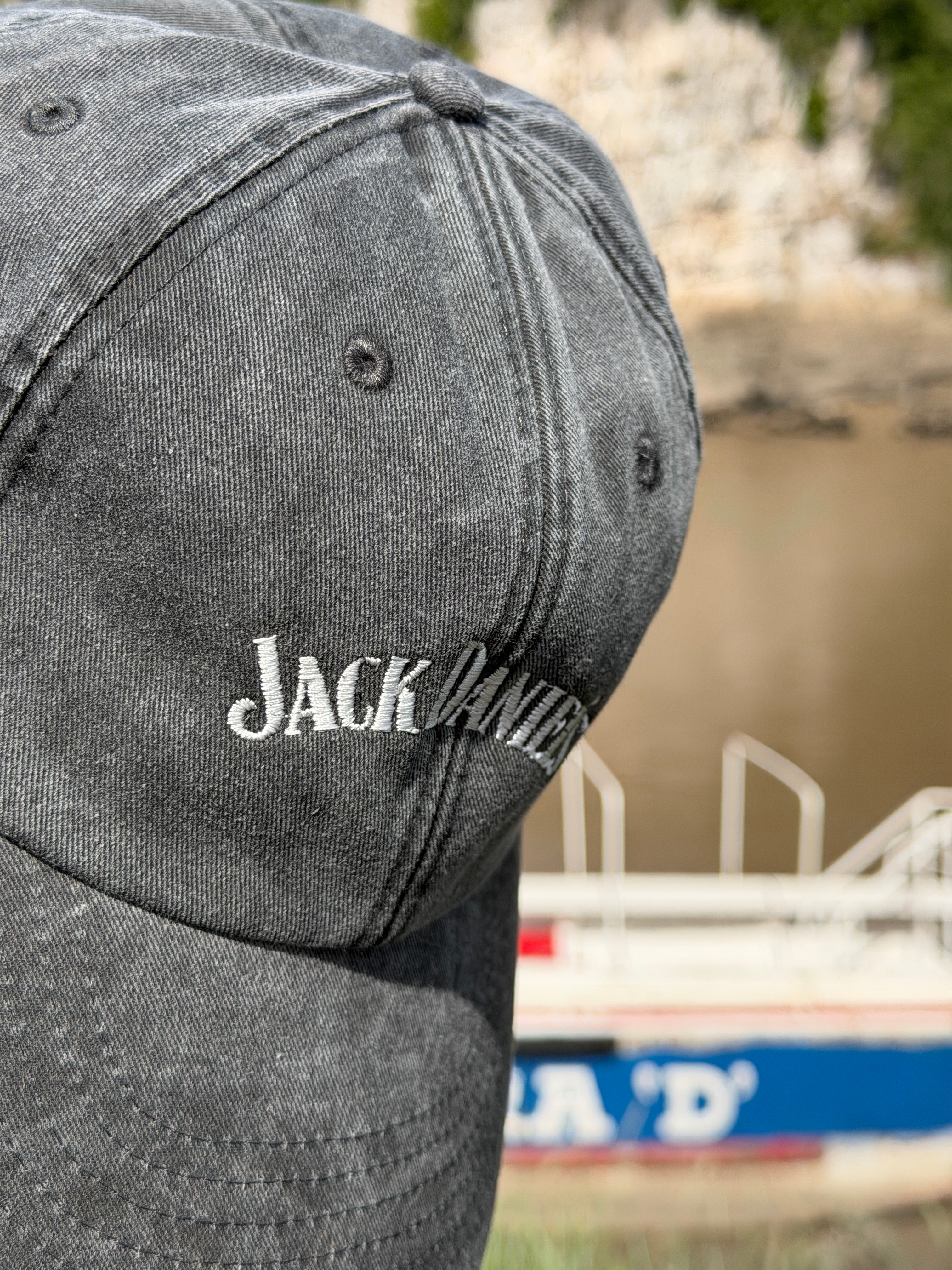 Jack Daniels Vintage Inspired Black faded Baseball Cap