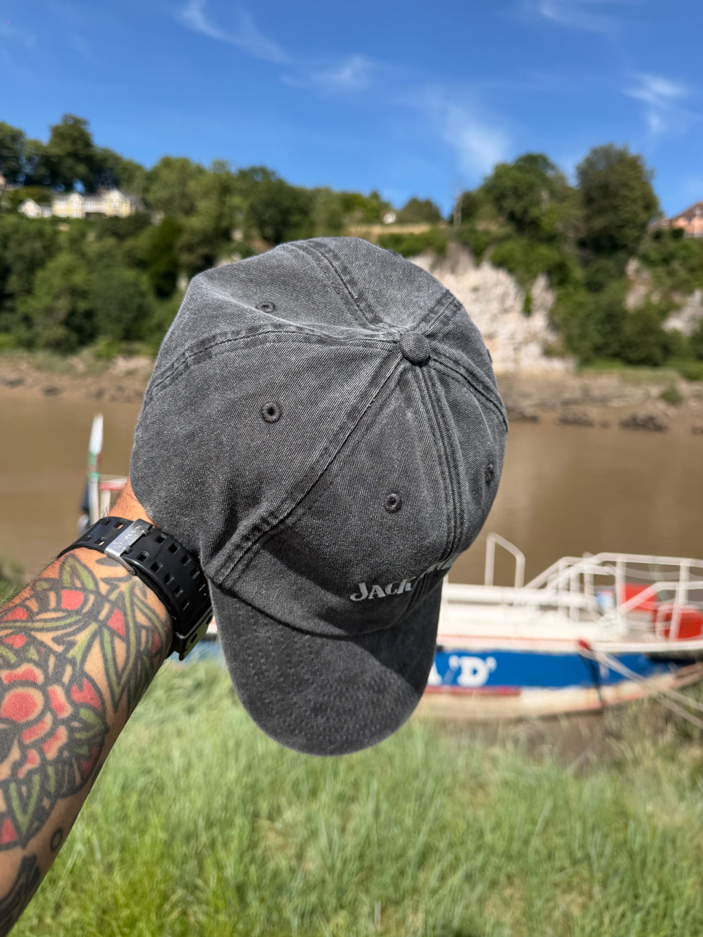 Jack Daniels Vintage Inspired Black faded Baseball Cap