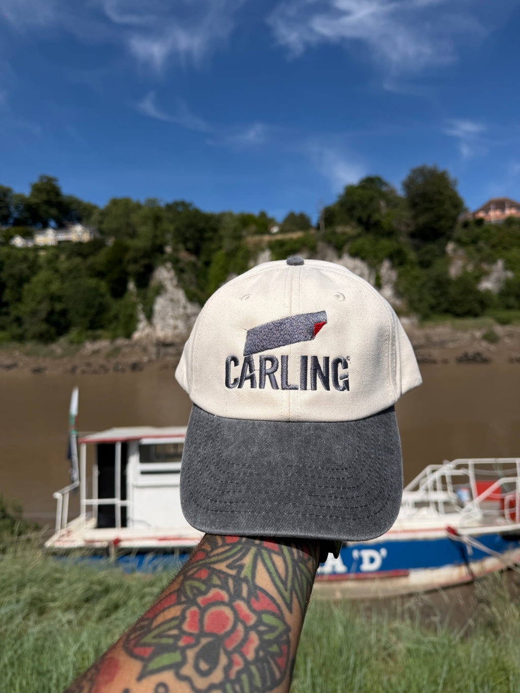 Carling Vintage Inspired Beer Merch Two Tone Baseball Cap