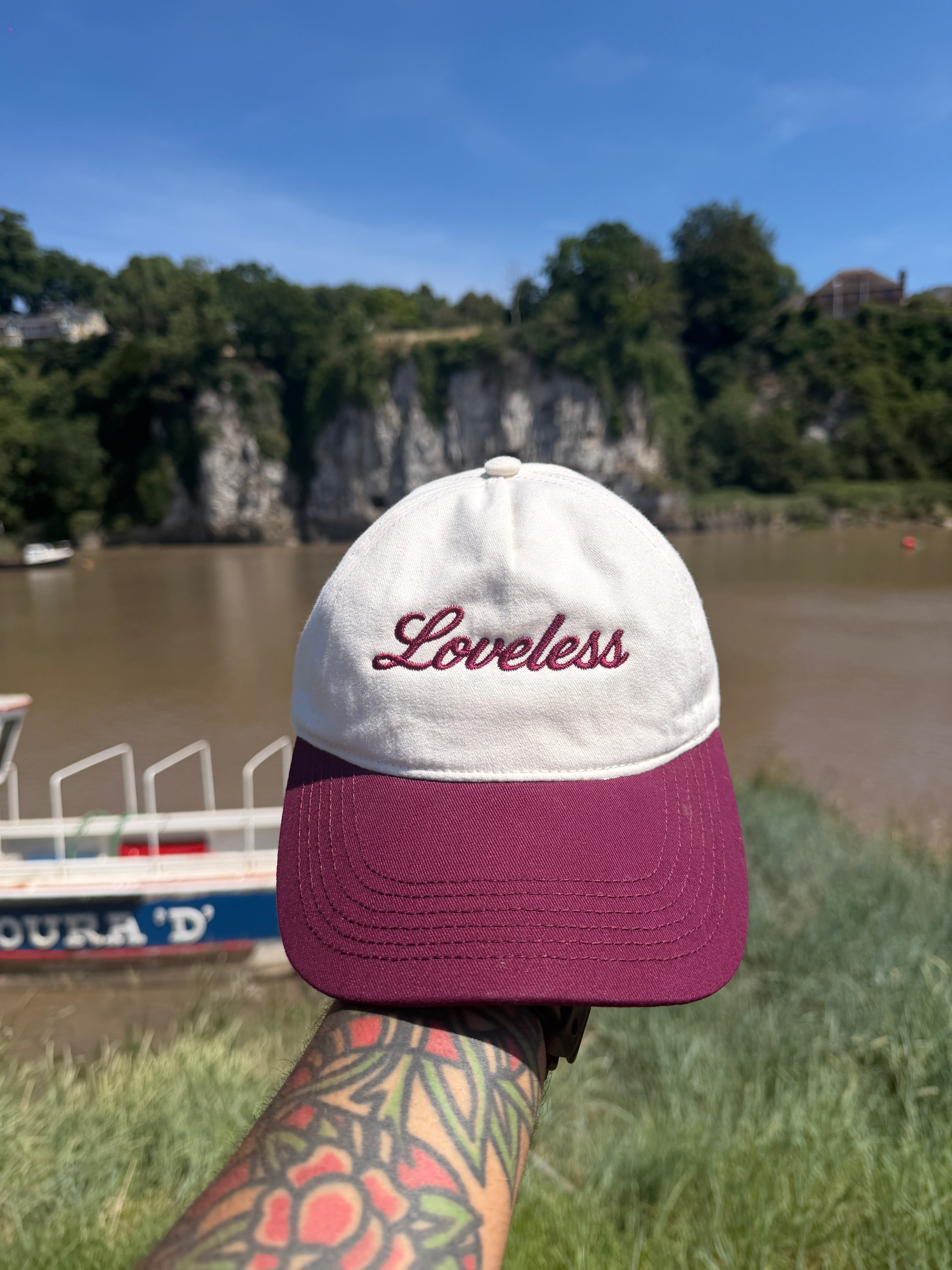 Loveless Two tone Vintage Style Embroidered Baseball Cap