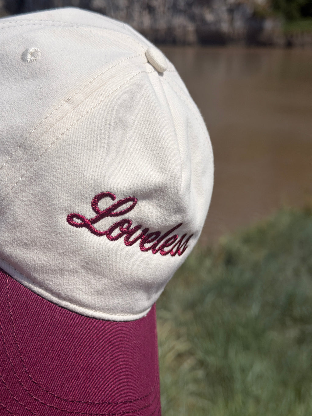 Loveless Two tone Vintage Style Embroidered Baseball Cap
