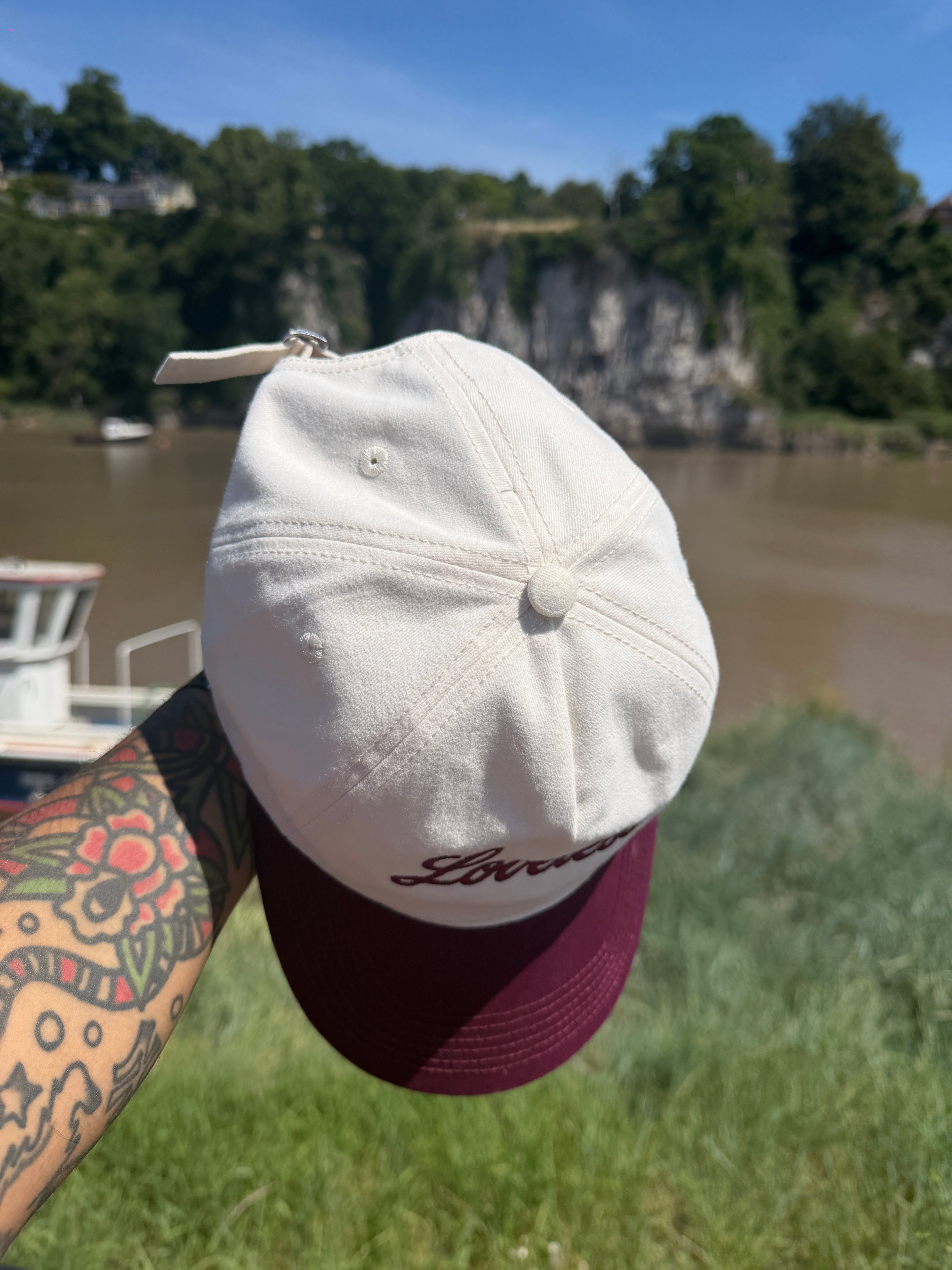 Loveless Two tone Vintage Style Embroidered Baseball Cap