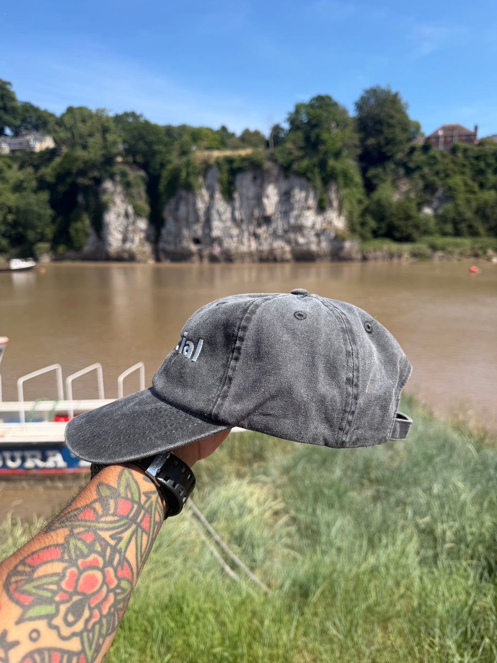 Antisocial Black Faded Wordz Embroidered Baseball Cap