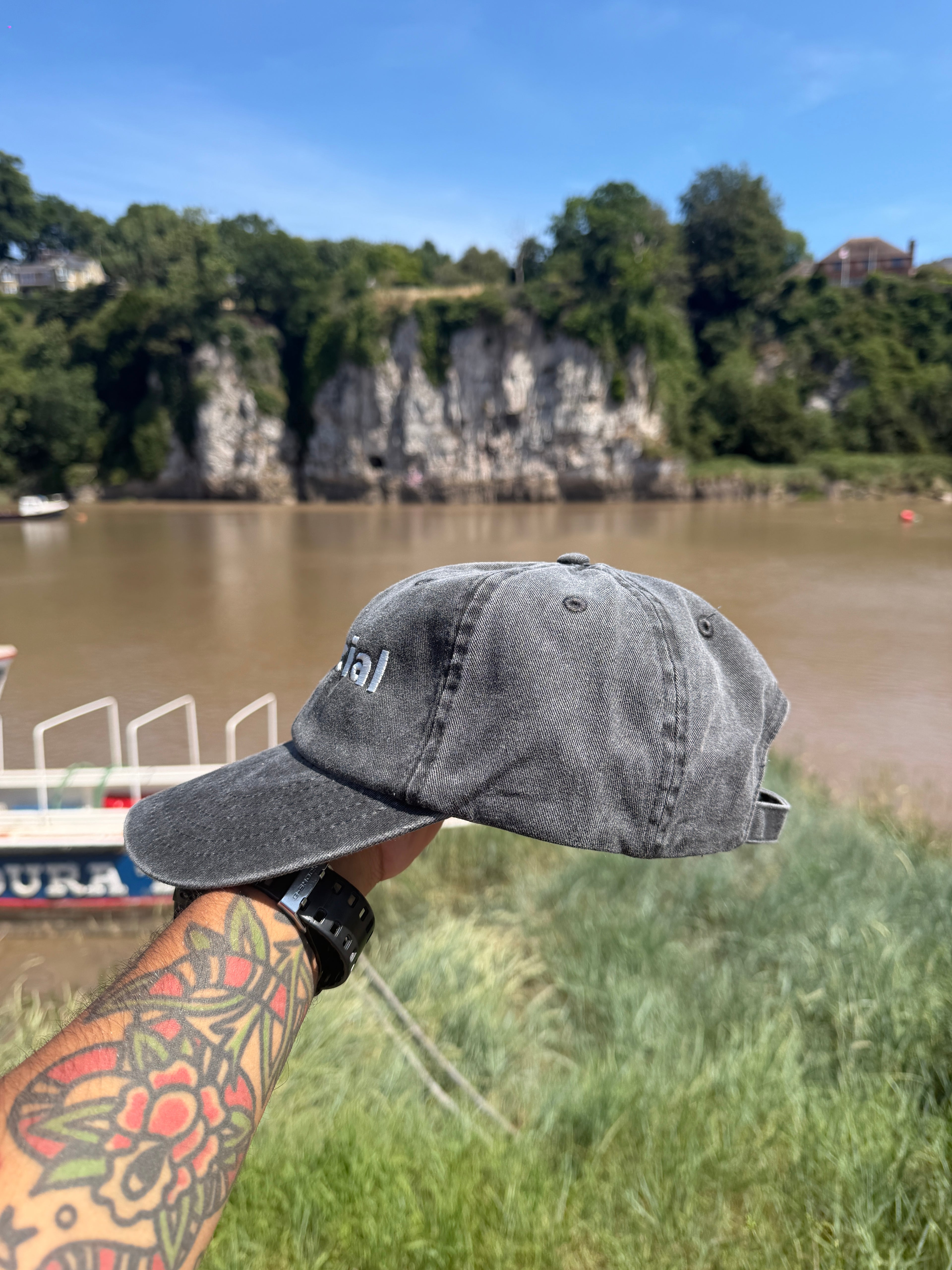 Antisocial Black Faded Wordz Embroidered Baseball Cap