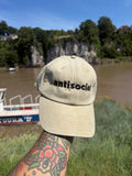 AntiSocial Wordz Faded vintage style Baseball Cap Embroidered