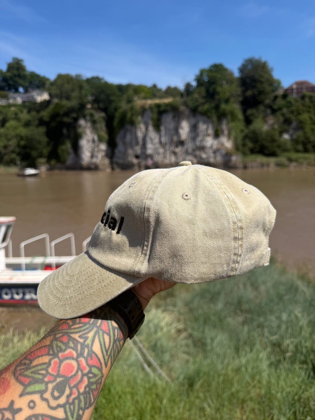 AntiSocial Wordz Faded vintage style Baseball Cap Embroidered