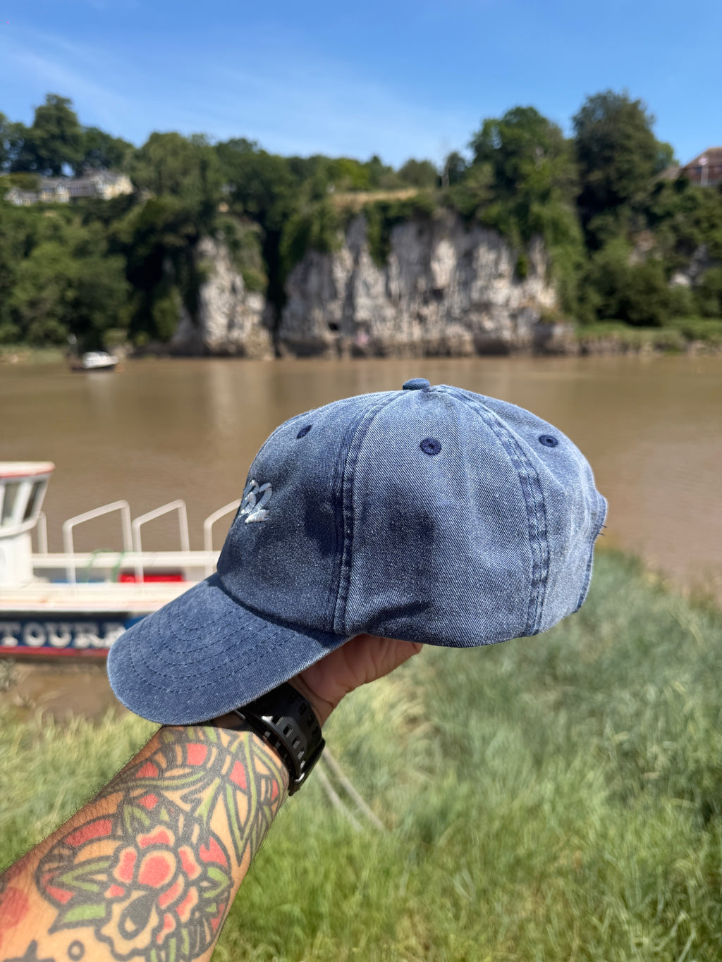 Blink 182 Rock Band Faded Navy Embroidered Baseball Cap