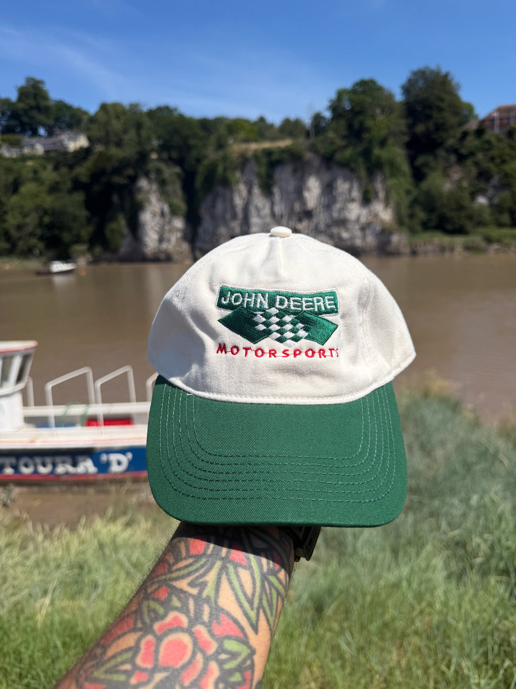 John Deere Motorsport  Vintage Inspired Two tone Baseball Cap