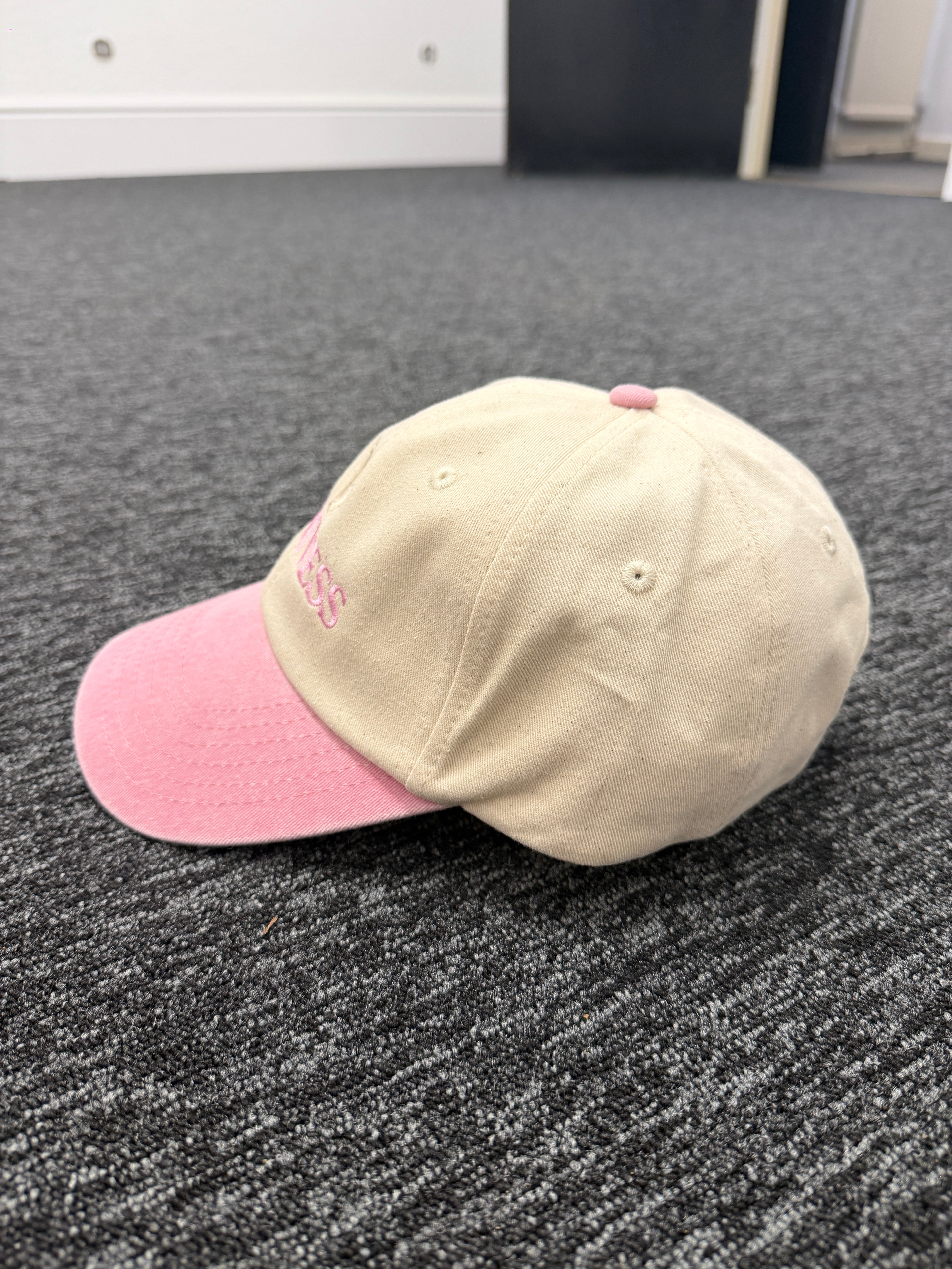 two tone pink guinness vintage style cap