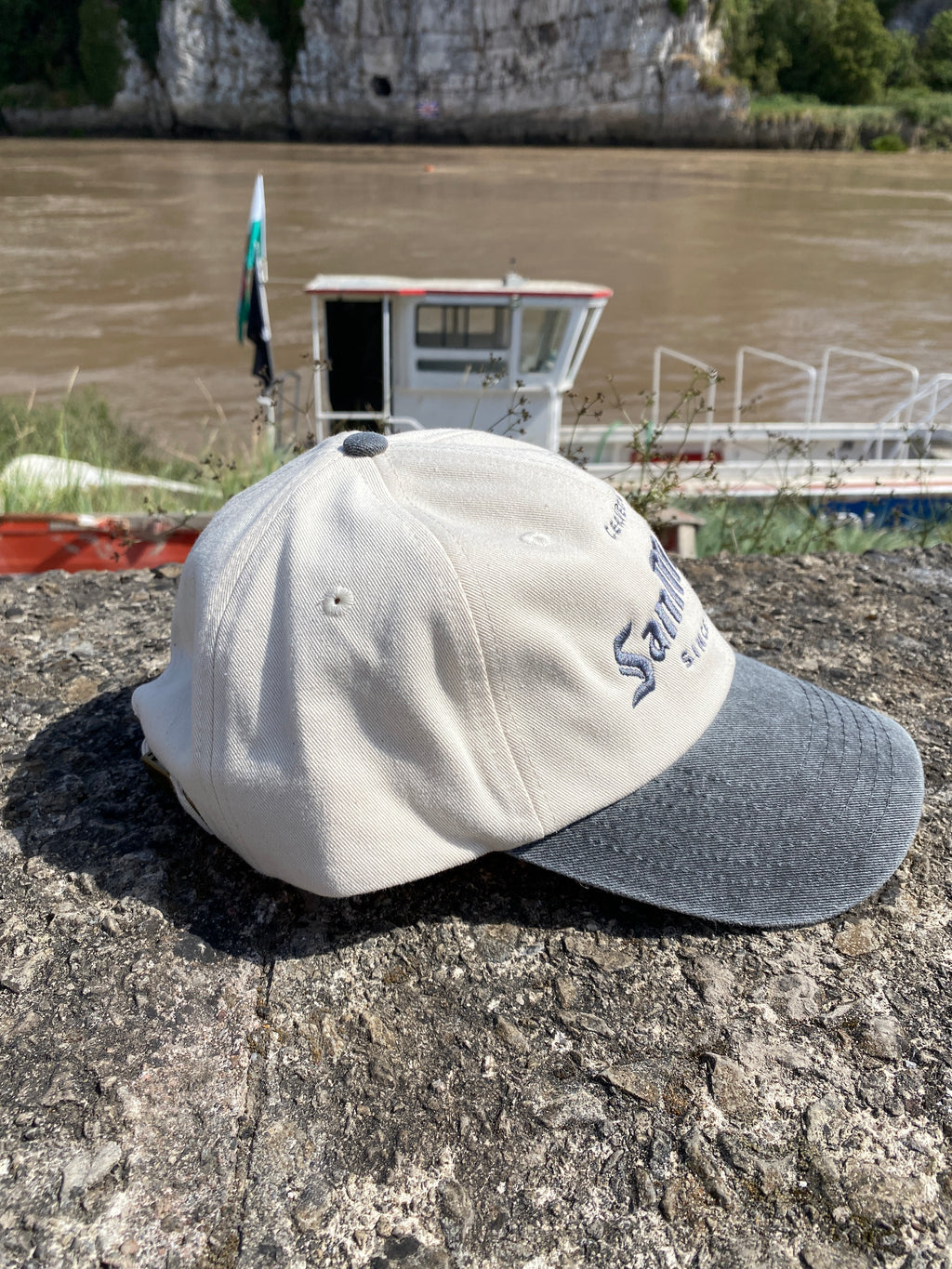 San Miguel Cerveza Beer Merch Two Tone Grey Baseball Cap