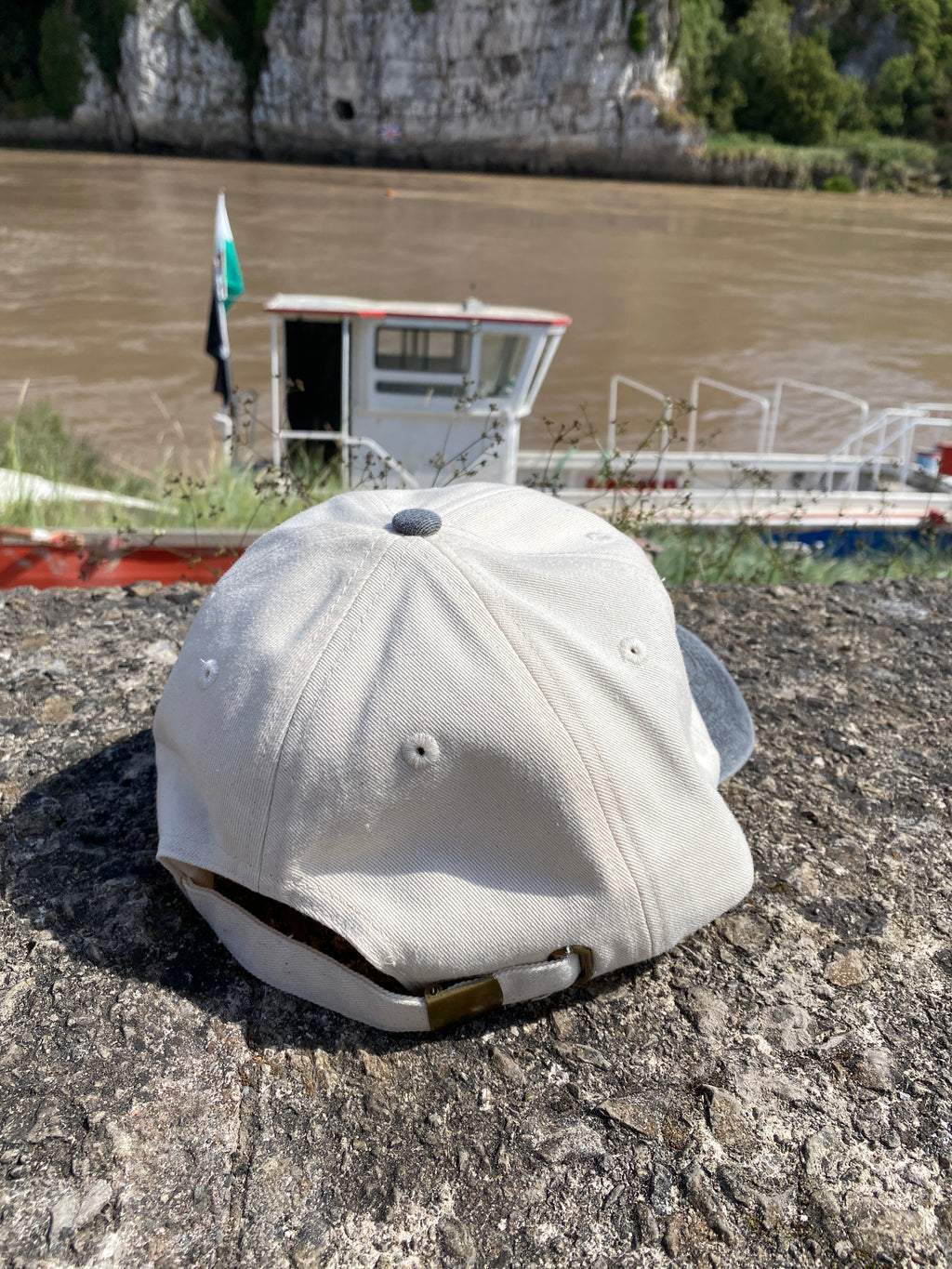 San Miguel Cerveza Beer Merch Two Tone Grey Baseball Cap