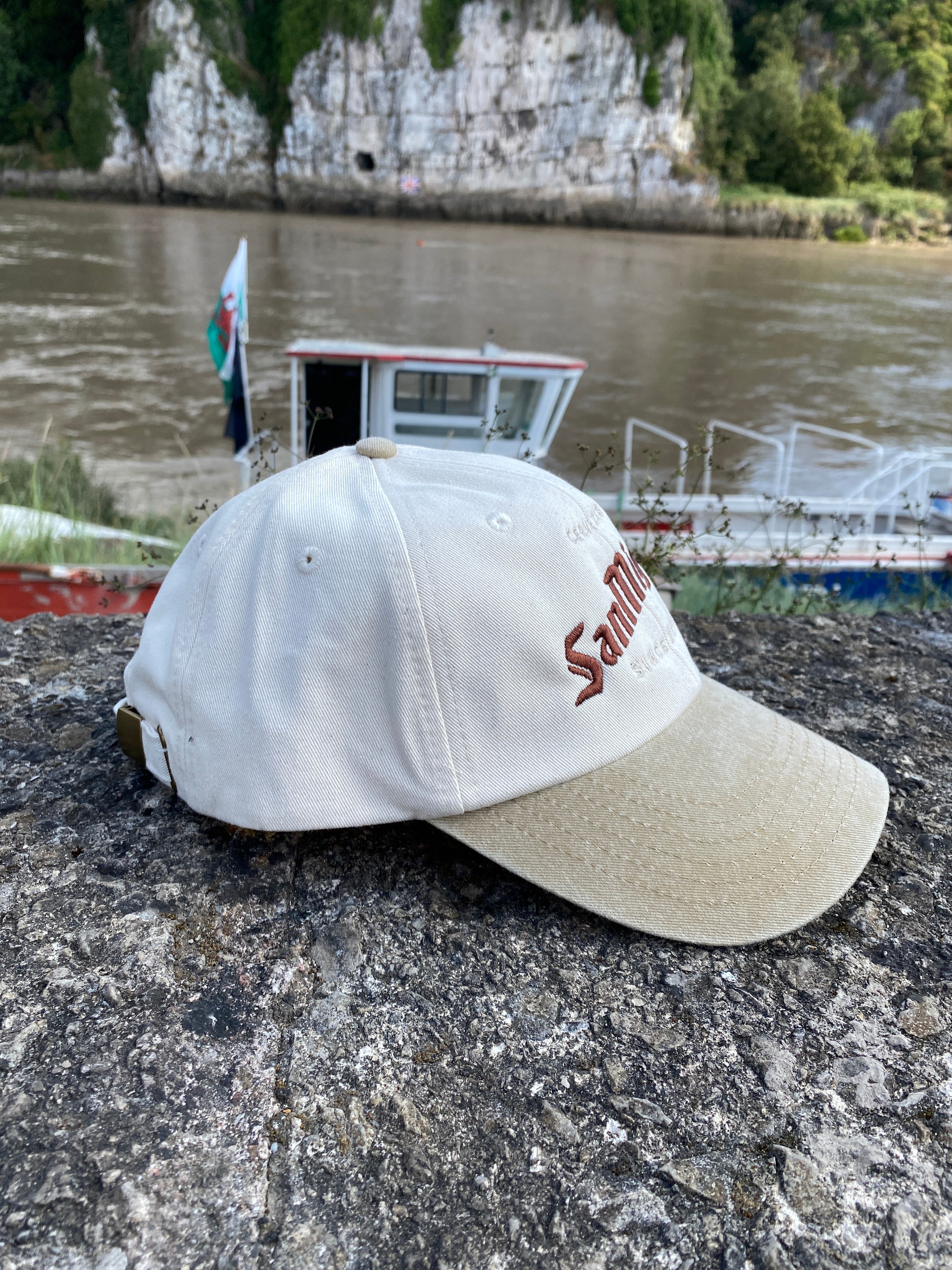 San Miguel Cream & Beige Vintage Style Baseball Cap