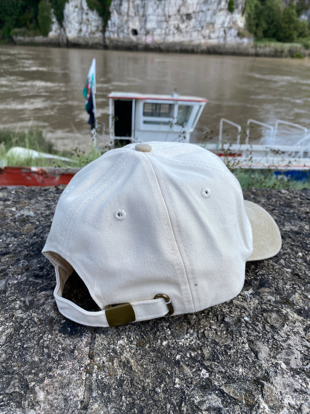 San Miguel Cream & Beige Vintage Style Baseball Cap