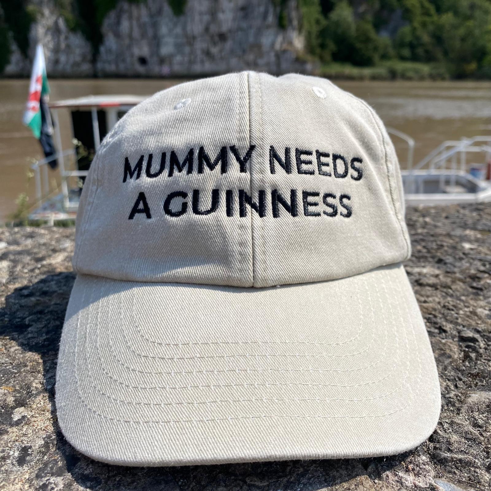 Mummy Needs A Guinness Stone Coloured Baseball cap