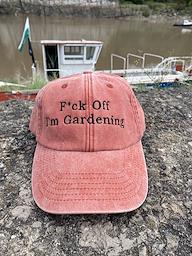 F*ck Off I'm Gardening Vintage Wash Orange Embroidered Cap