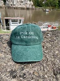 F*ck Off I'm Gardening Vintage Washed Green Embroidered Cap