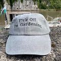 F*ck Off I'm Gardening Vintage Washed Grey Embroidered Cap
