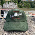 San Miguel Since 1890 Olive Green Corduroy Embroidered Cap
