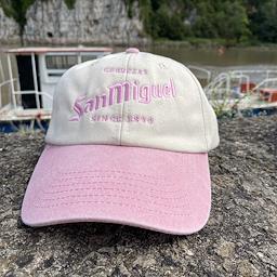 San Miguel Since 1890 Cream & Pink Embroidered Cap